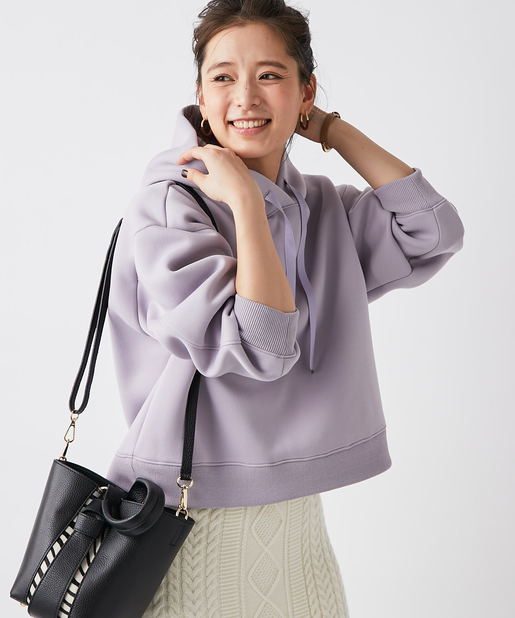 un dix cors(アンディコール) 【大人が着たいきれいめフーディー】ダンボールフーディ