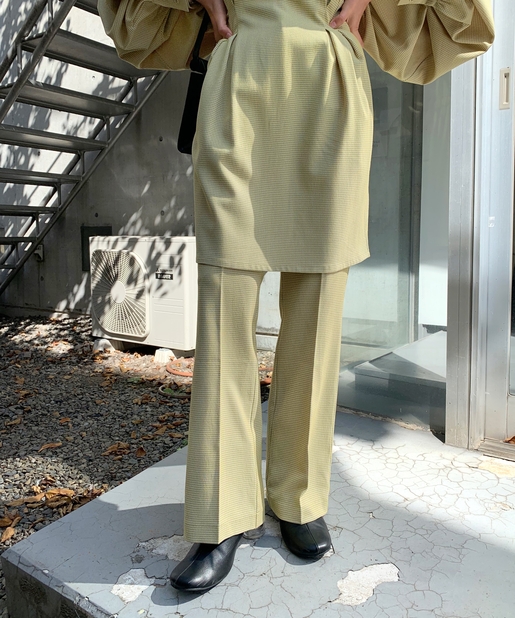 チェックフレアプレスパンツ | WHO'S WHO gallery(フーズフー 