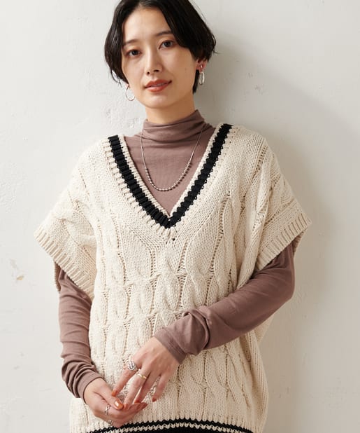 チルデンニットベスト Discoat ディスコート レディース Pal Closet パルクローゼット パルグループ公式ファッション通販サイト