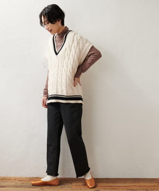 チルデンニットベスト Discoat ディスコート レディース Pal Closet パルクローゼット パルグループ公式ファッション通販サイト