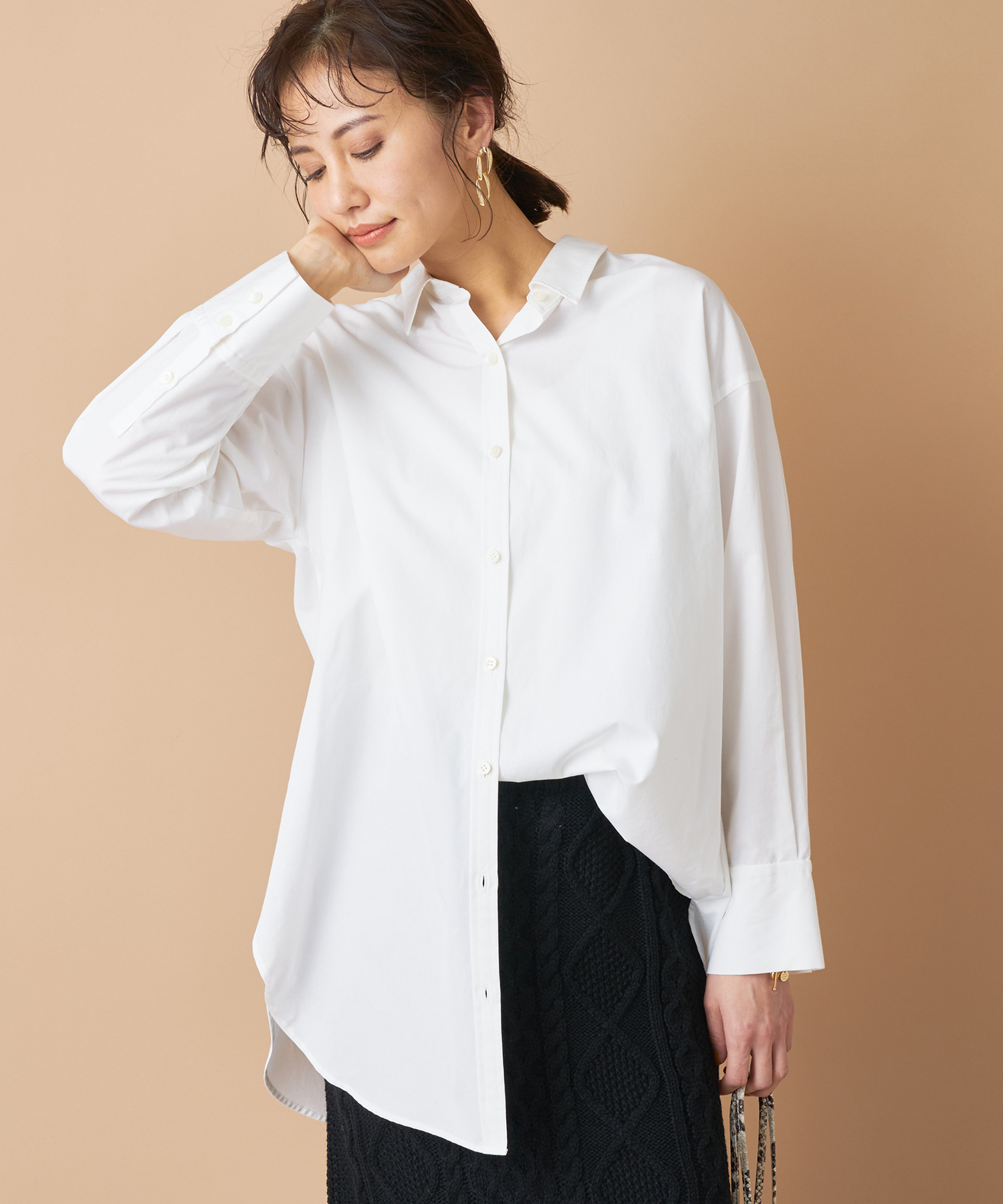 un dix cors(アンディコール) 【《マストアイテム》手洗い可】コットンビッグシャツ