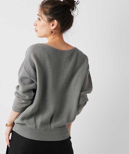 un dix cors(アンディコール) 【柔らかな風合いで女性らしい】ルーズガーターニット