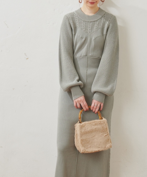 Web限定 いろいろ編み地重ね着風ニットワンピース Natural Couture ナチュラルクチュール レディース Pal Closet パルクローゼット パルグループ公式ファッション通販サイト