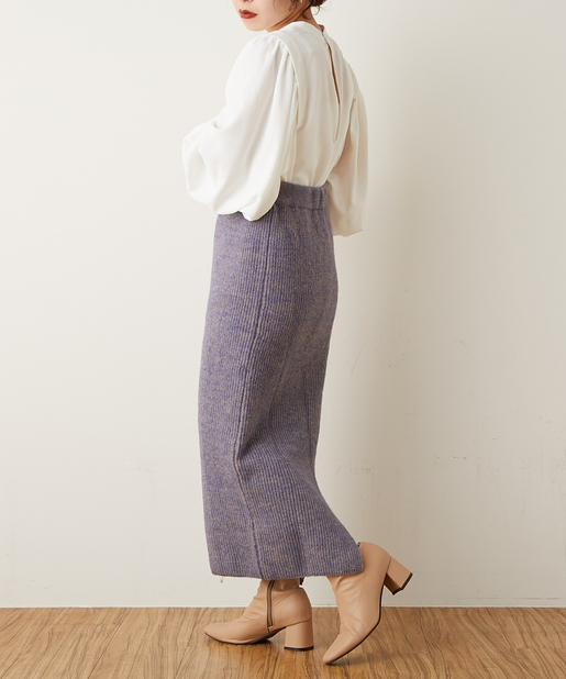 natural couture(ナチュラルクチュール) ミックスヤーンIラインスカート