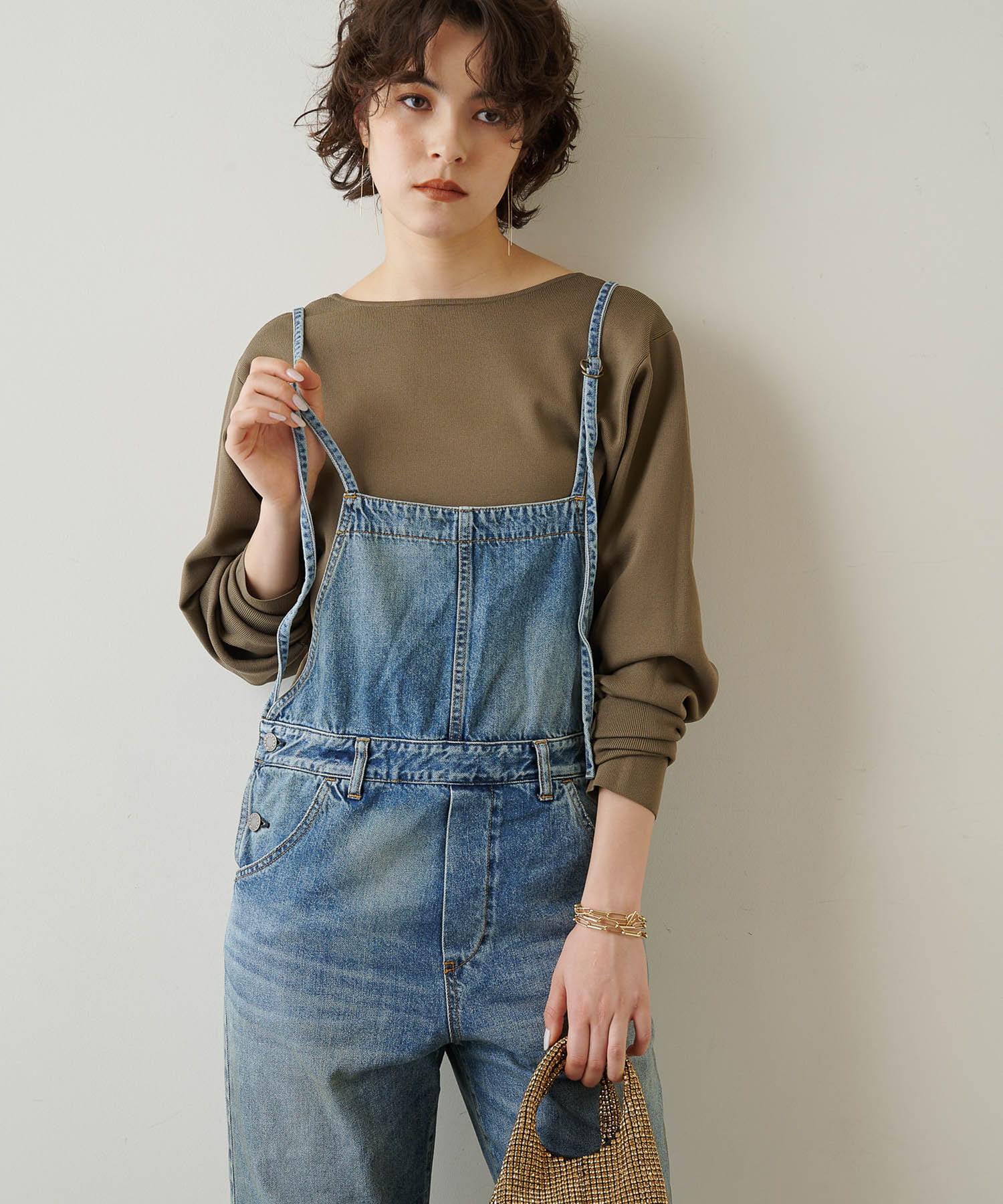 Whim Gazette ウィムガゼット ストレートDENIM サロペット