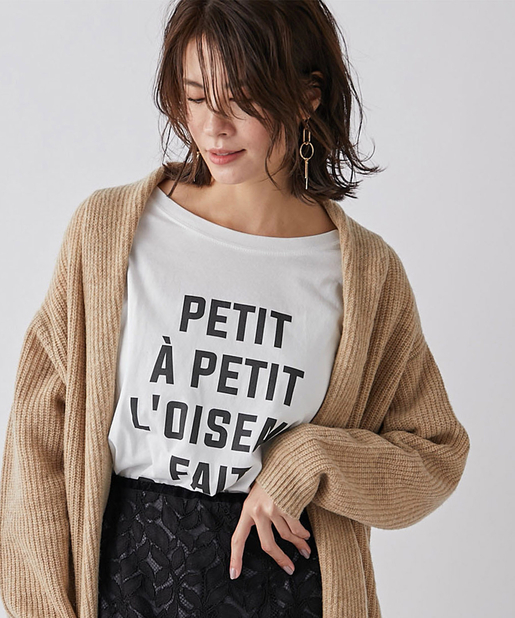 un dix cors(アンディコール) 【リラックス感のあるゆったりシルエット】畦編みミドルカーデ