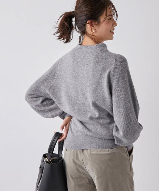 un dix cors(アンディコール) 【《ボリュームスリーブで華やかさアップ》手洗い可】ボリュームスリーブニット