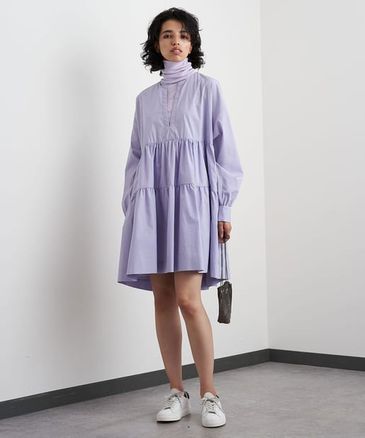 タイプライターティアードワンピース Whim Gazette ウィム ガゼット レディース Pal Closet パルクローゼット パルグループ公式ファッション通販サイト