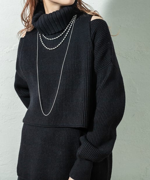 タートルベストレイヤードニット Mystic ミスティック レディース Pal Closet パルクローゼット パルグループ公式ファッション通販サイト