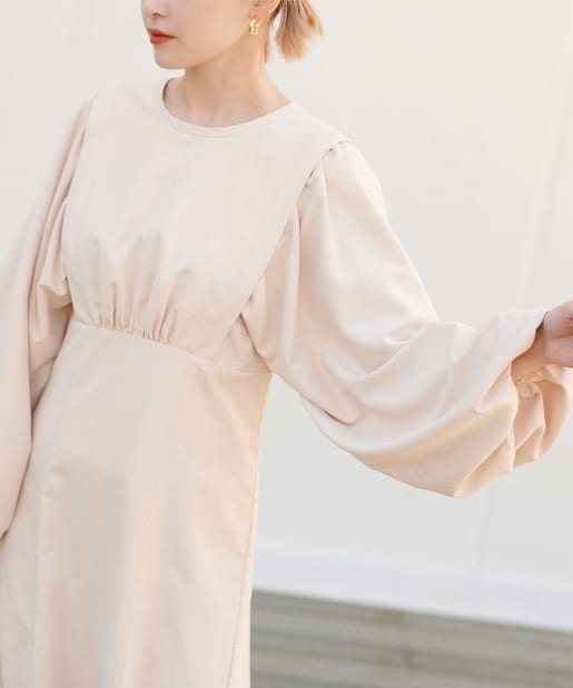 背中開き袖ボリュームワンピ One After Another Nice Claup ワンアフターアナザー ナイスクラップ レディース Pal Closet パルクローゼット パルグループ公式ファッション通販サイト