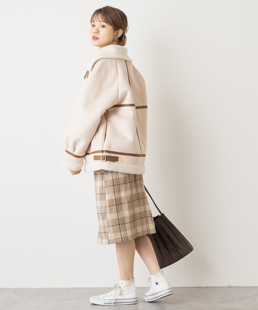 スエードボアブルゾン Nice Claup Outlet ナイスクラップ アウトレット レディース Pal Closet パルクローゼット パルグループ公式ファッション通販サイト