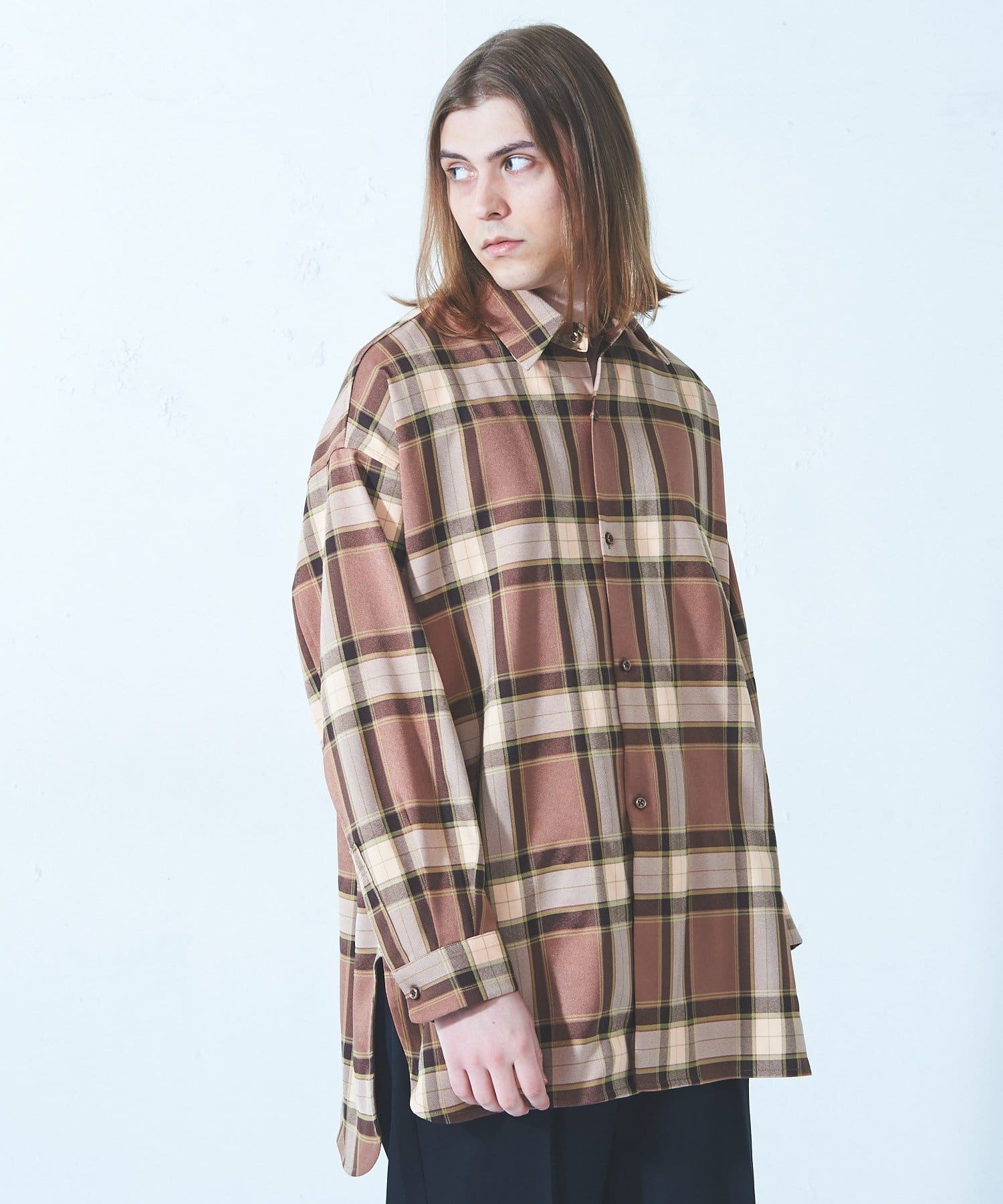 ロイヤルチェックスリットビッグシルエットシャツ Lui S ルイス メンズ Pal Closet パルクローゼット パルグループ公式ファッション通販サイト