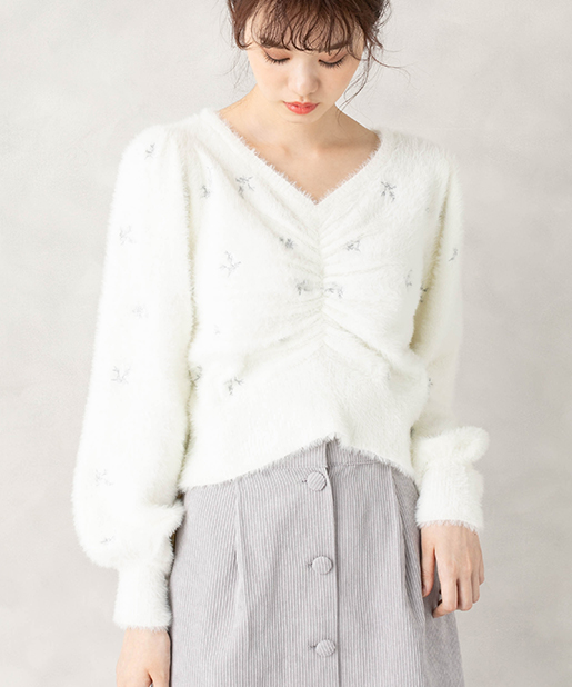 フローラル刺繍胸クシュニット Olive Des Olive オリーブ デ オリーブ レディース Pal Closet パルクローゼット パルグループ公式ファッション通販サイト