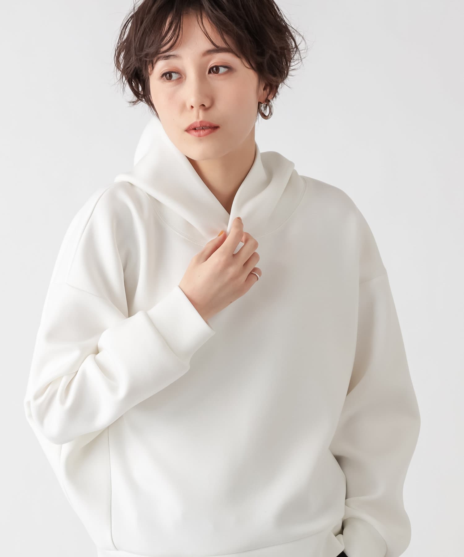 un dix cors(アンディコール) 【リラクシーな心地良い着心地】ダンボールドルマンフーディ