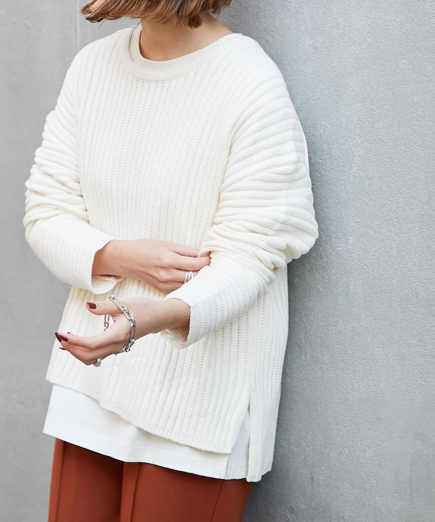 変形リブクルーネックニット Ciaopanic Typy チャオパニックティピー レディース Pal Closet パルクローゼット パルグループ公式ファッション通販サイト