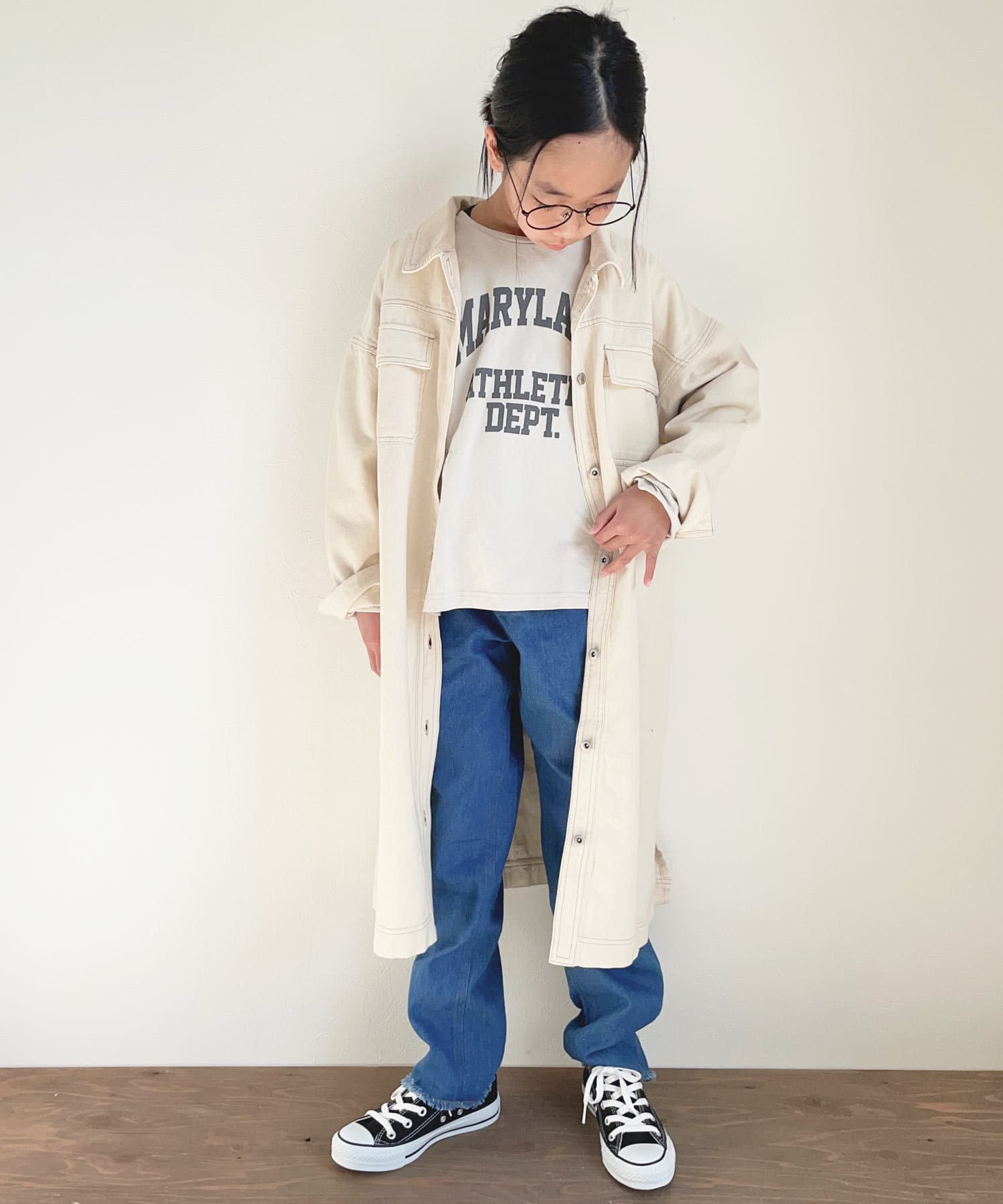 Kids Typy Denim 甘織デニム コートワンピース Ciaopanic Typy チャオパニックティピー キッズ Pal Closet パルクローゼット パルグループ公式ファッション通販サイト