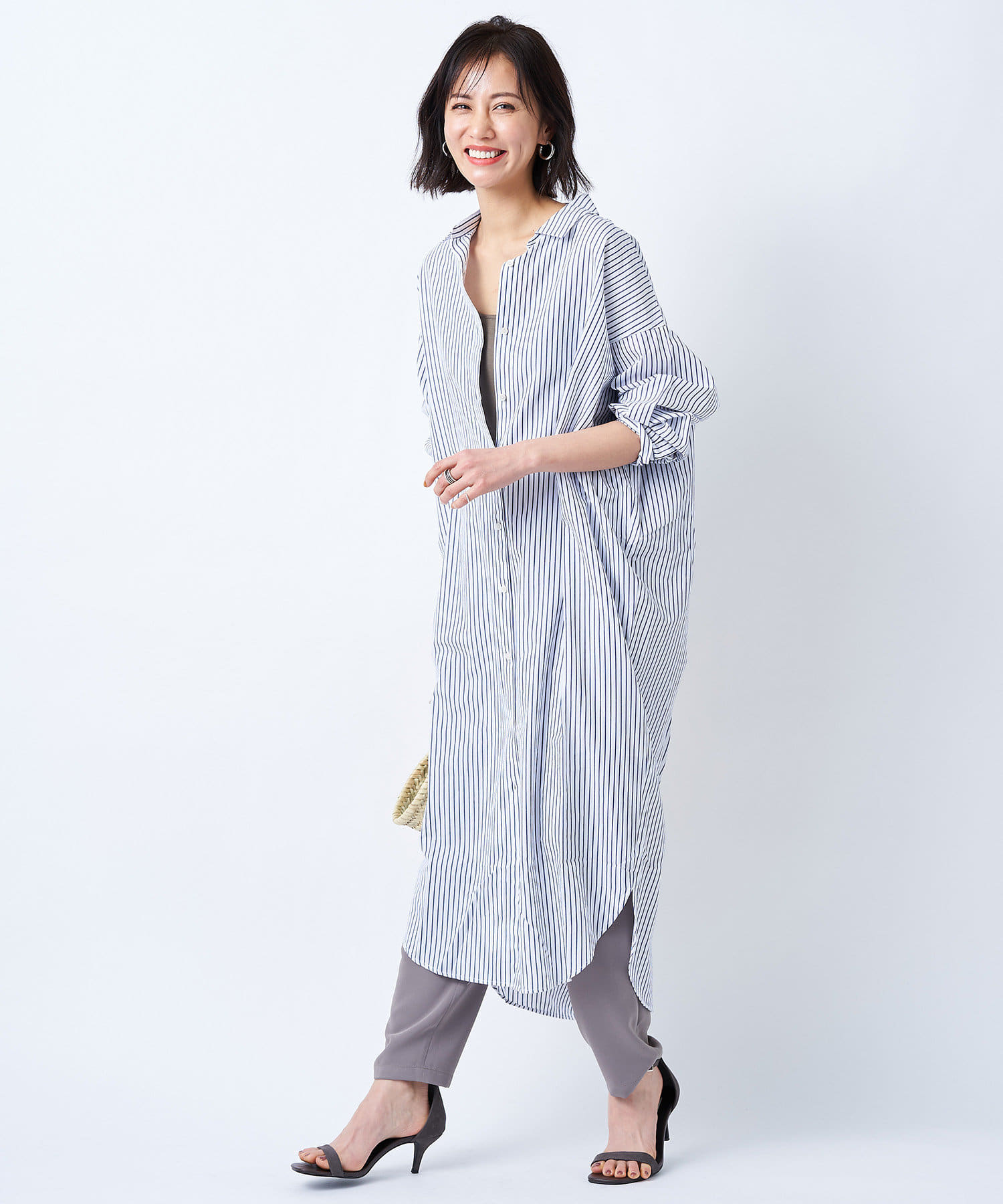 un dix cors(アンディコール) ここでしか手に入らない！【WEB限定・洗える】ストライプワンピース