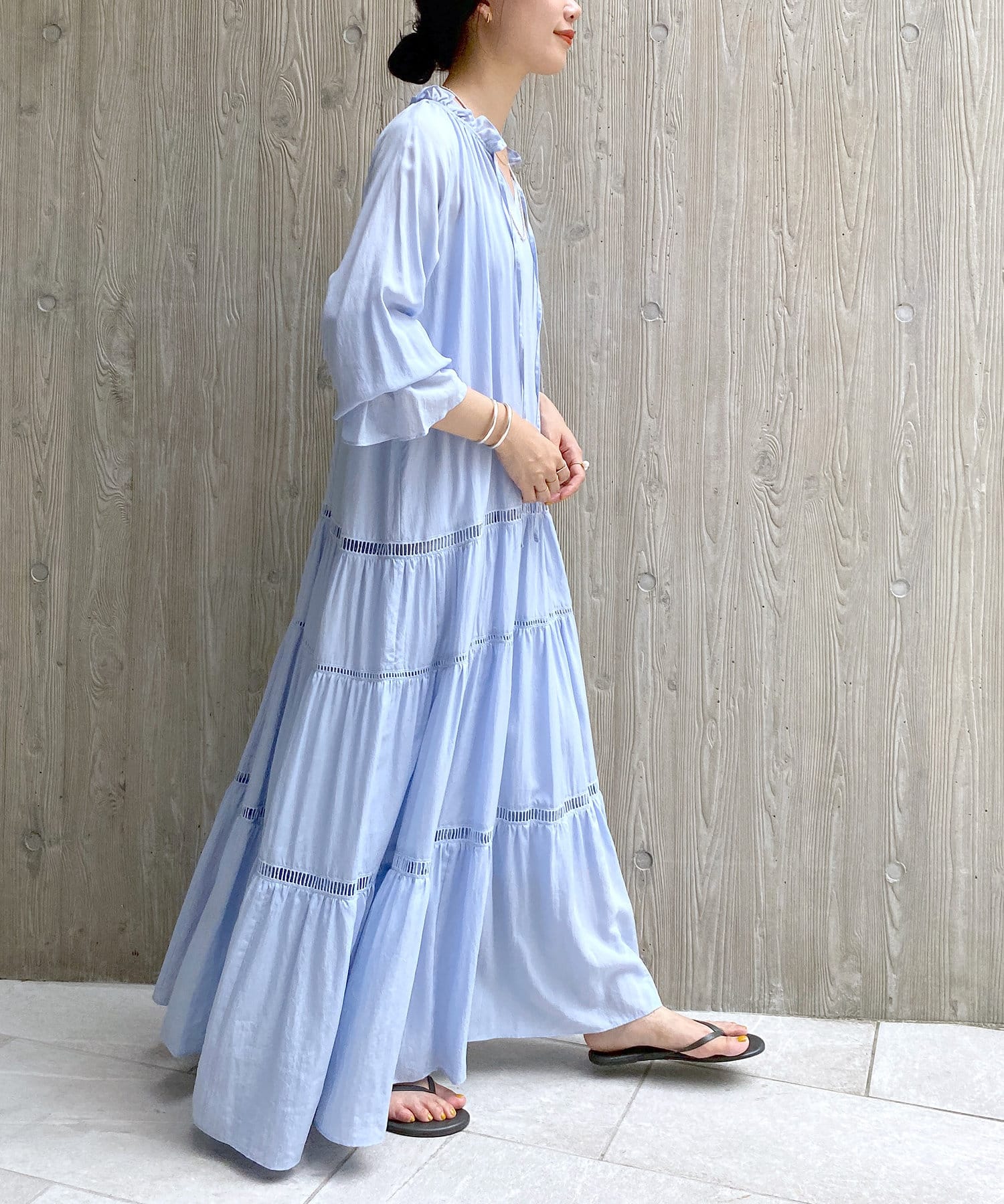 美品 SHENERY ティアードマキシドレス ロングワンピース shenery / ティアードマキシドレス 大人気！ティアードマキシドレスが