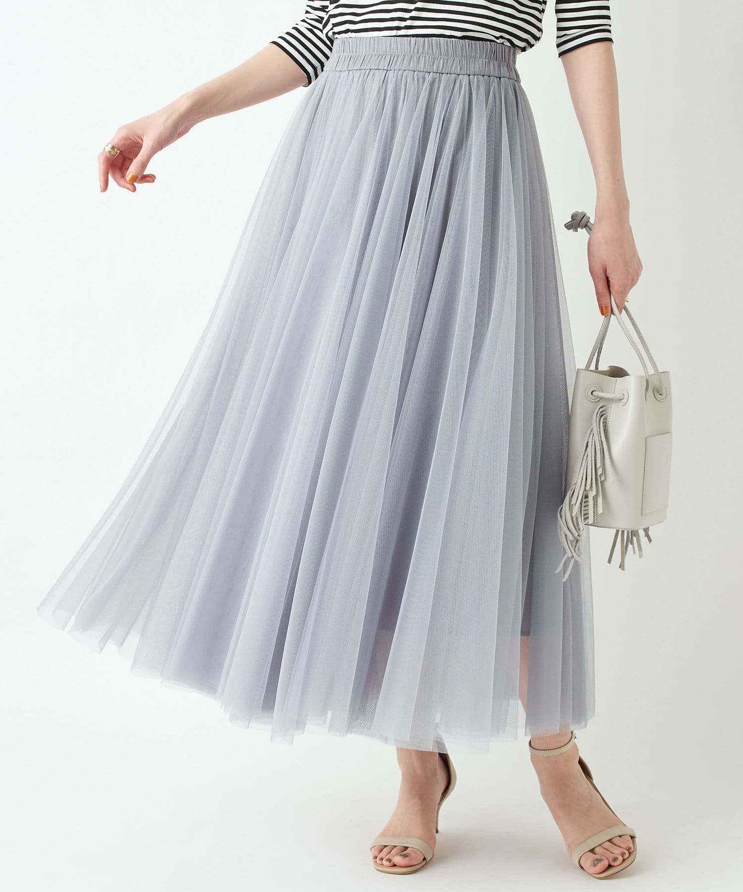 un dix cors(アンディコール) ここでしか手に入らない！【WEB限定】チュールギャザースカート