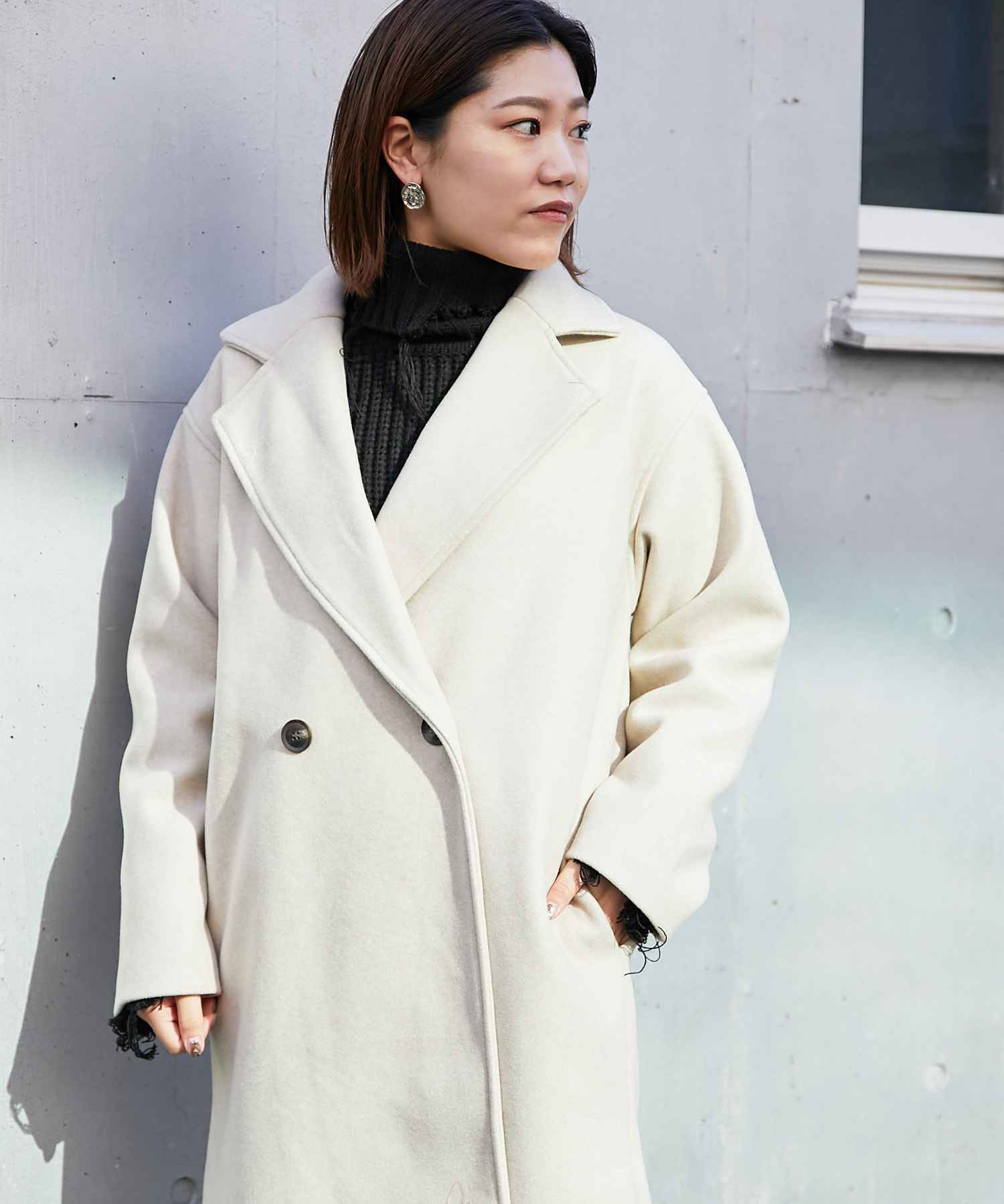 フェイクウールダブルチェスターコート Barak バラク レディース Pal Closet パルクローゼット パルグループ公式ファッション通販サイト