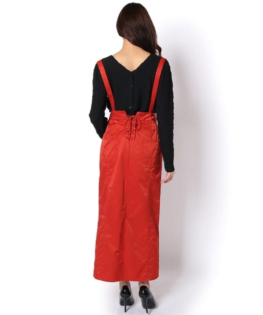 Kastane】サテン織りサス付き編み上げスカート | OUTLET(アウトレット  