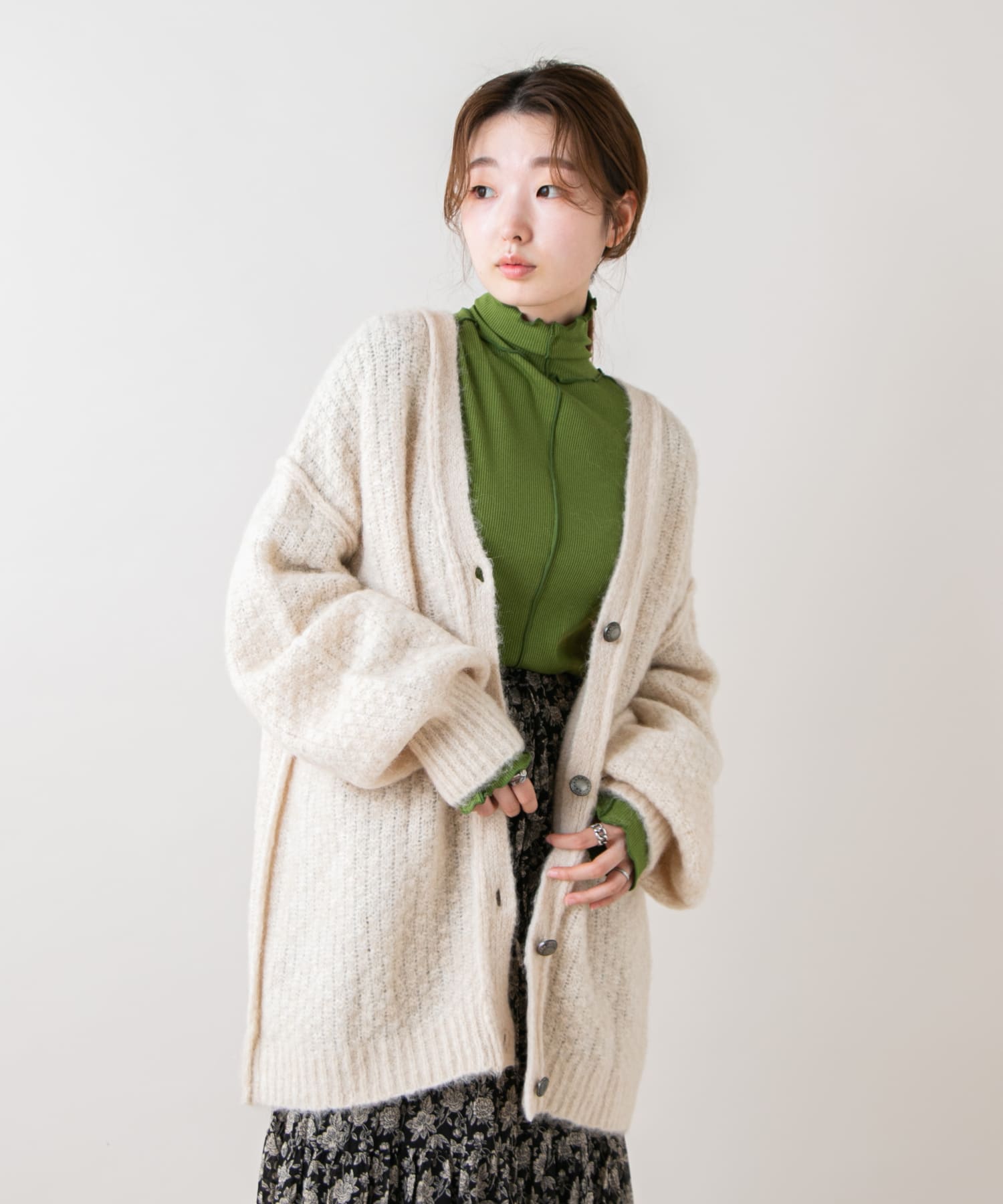 Mixヤーン起毛bigカーディガン Kastane カスタネ レディース Pal Closet パルクローゼット パルグループ公式ファッション通販サイト