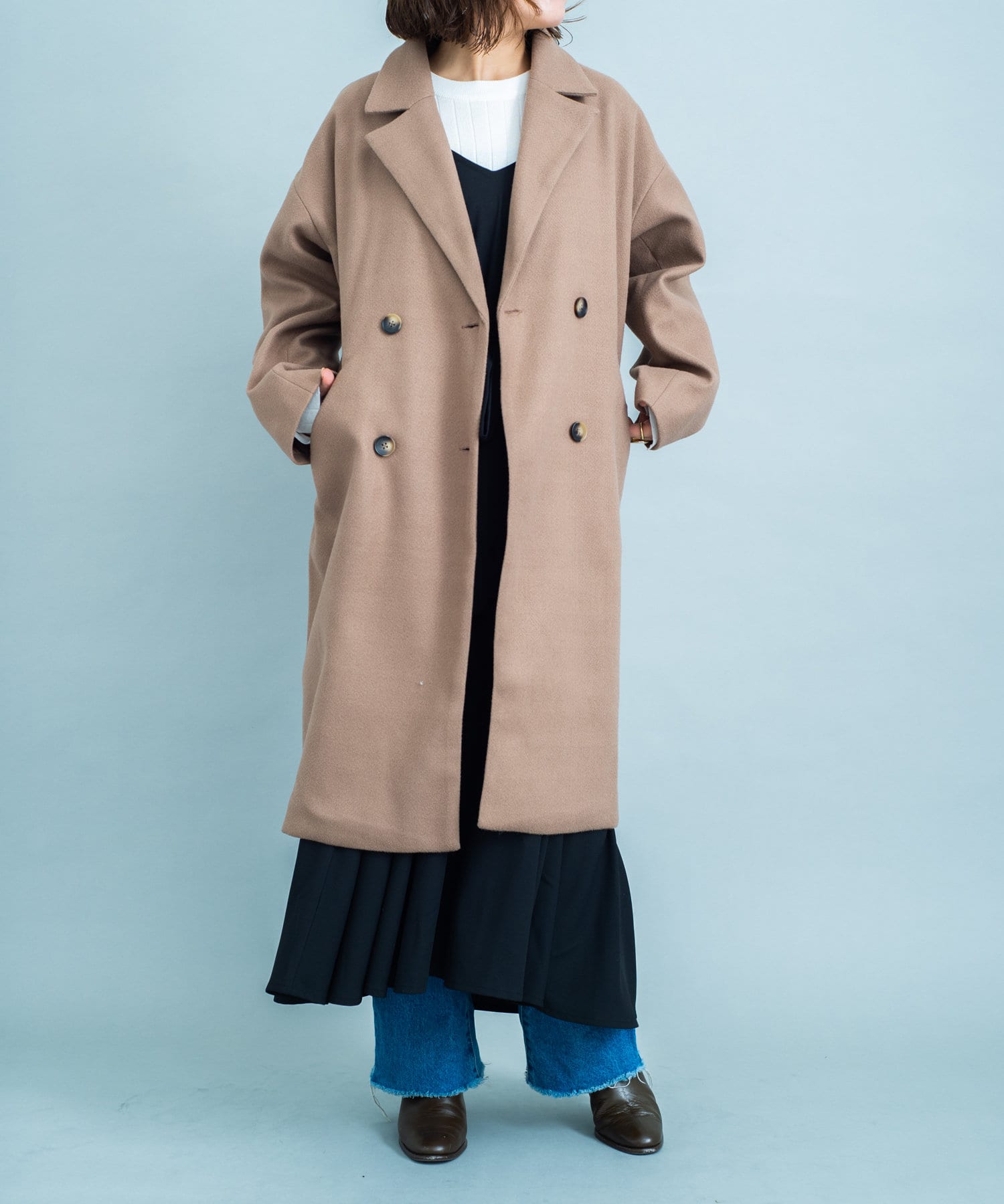 Wボタンチェスターコート Chez Toi シェトワ レディース Pal Closet パルクローゼット パルグループ公式ファッション通販サイト