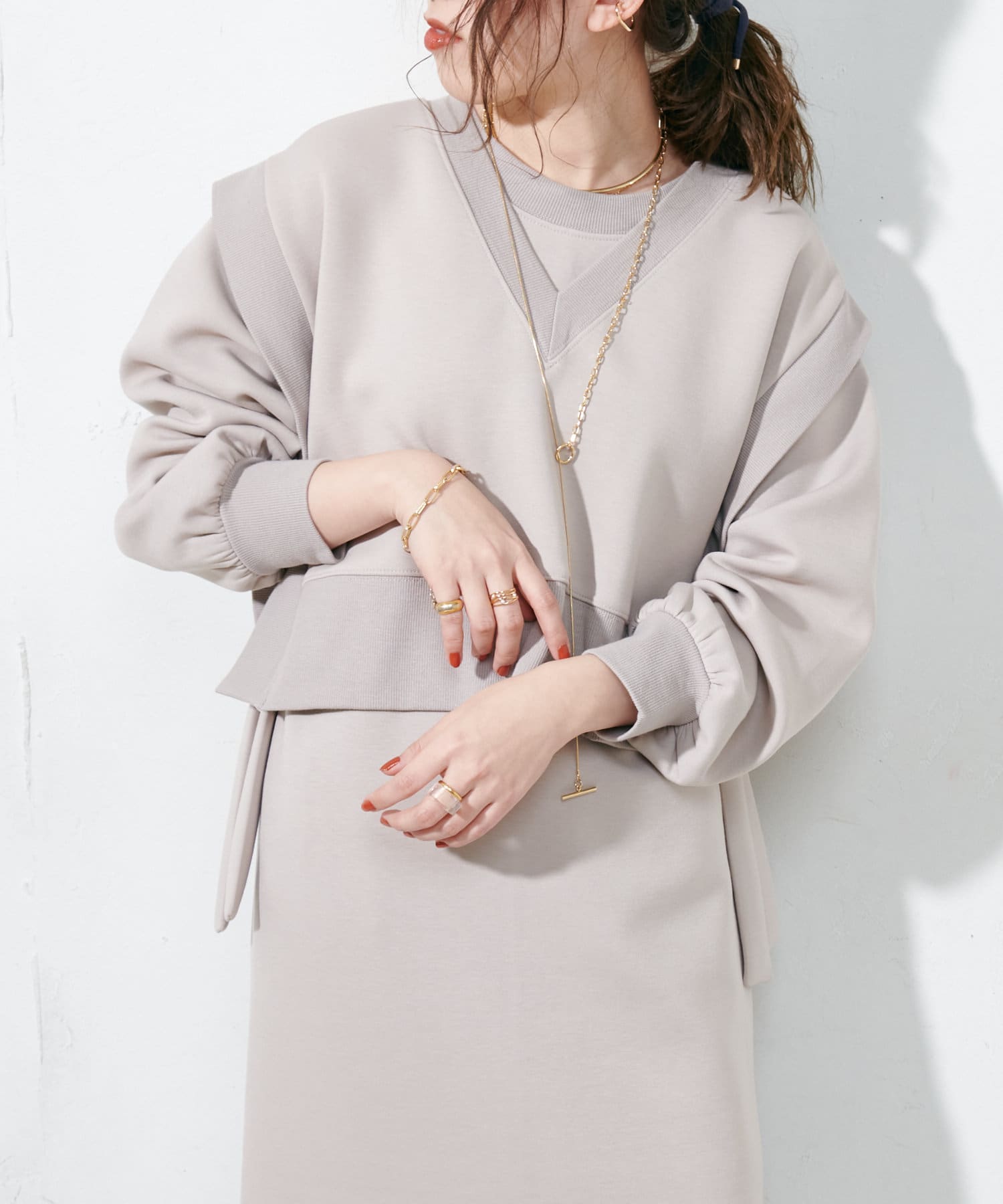 ポンチ2wayレヤードワンピース Discoat ディスコート レディース Pal Closet パルクローゼット パルグループ公式ファッション通販サイト