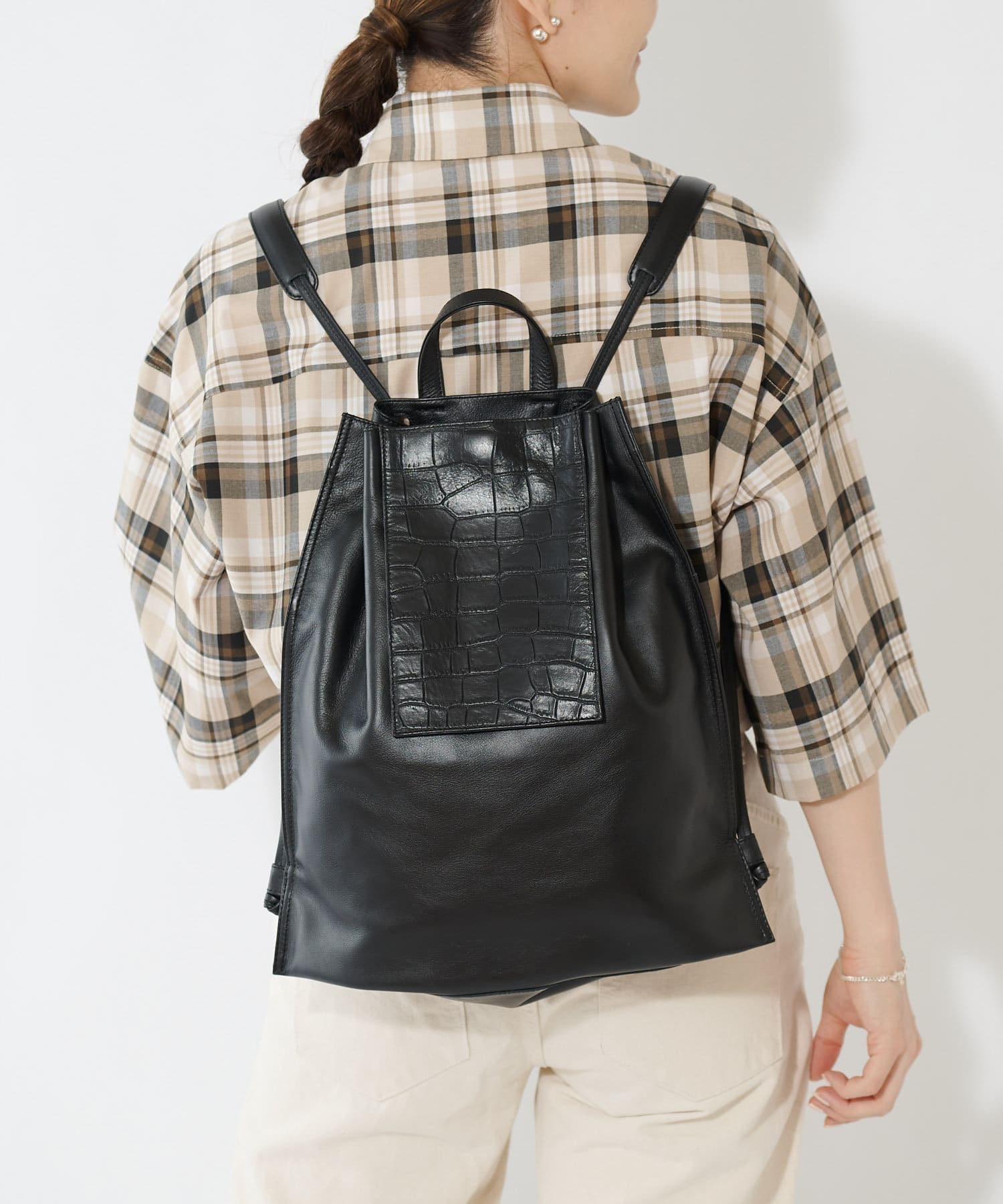 クロコ型押しミニポケリュック Ear Papillonner イア パピヨネ レディース Pal Closet パルクローゼット パルグループ公式ファッション通販サイト