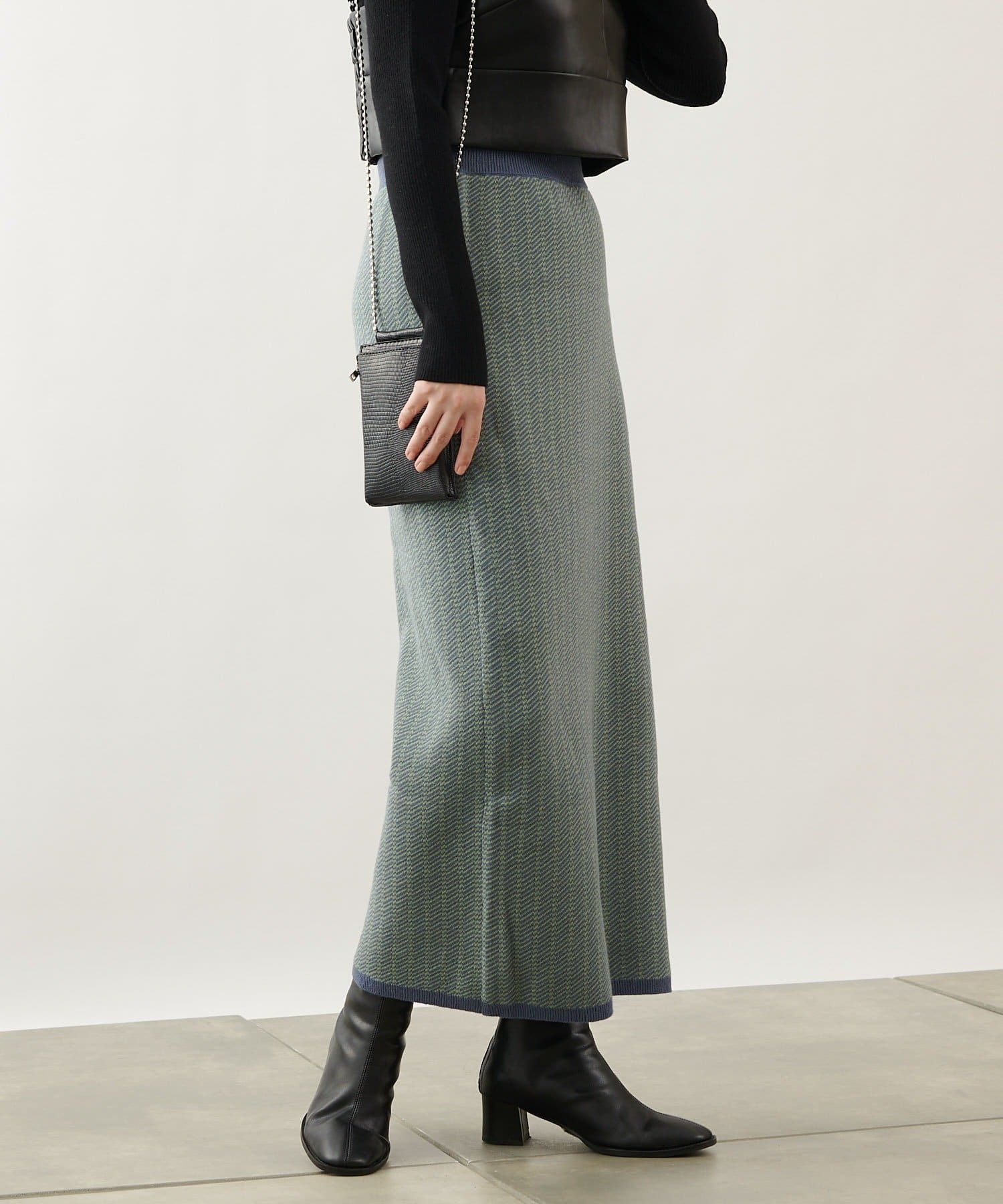 バイカラージャガードニットスカート セットアップ可 Colony 2139 コロニー トゥーワンスリーナイン レディース Pal Closet パルクローゼット パルグループ公式ファッション通販サイト