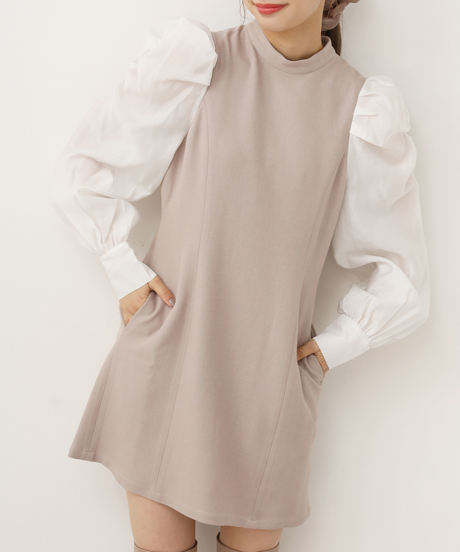 異素材ワンピース One After Another Nice Claup ワンアフターアナザー ナイスクラップ レディース Pal Closet パルクローゼット パルグループ公式ファッション通販サイト