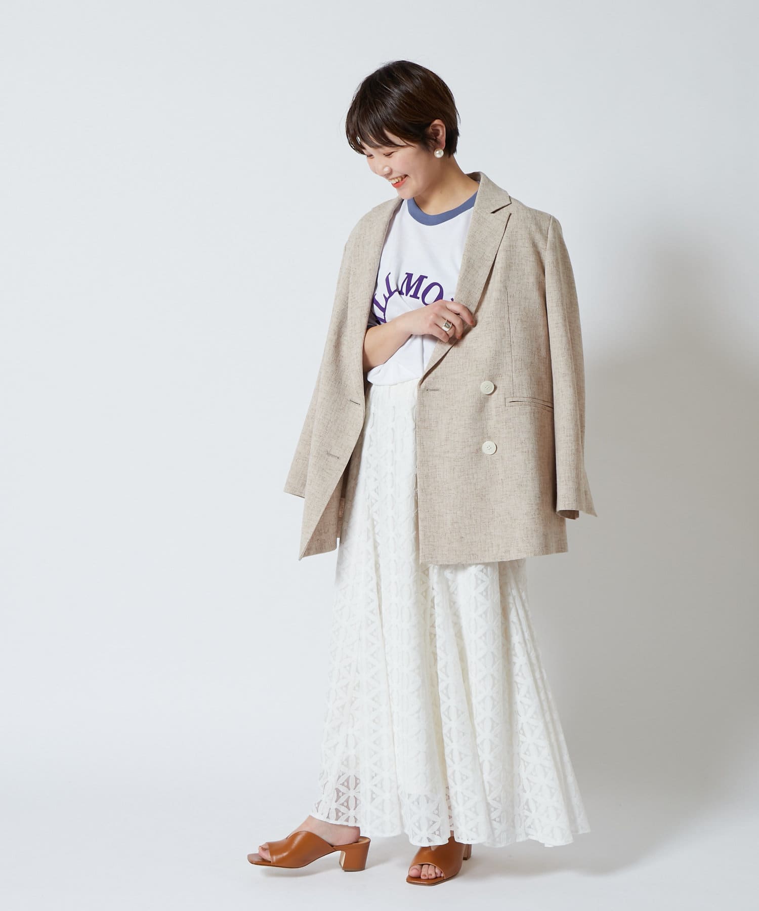 カジュアルトラディショナル リネンライクジャケット Collage Gallardagalante コラージュ ガリャルダガランテ レディース Pal Closet パルクローゼット パルグループ公式ファッション通販サイト