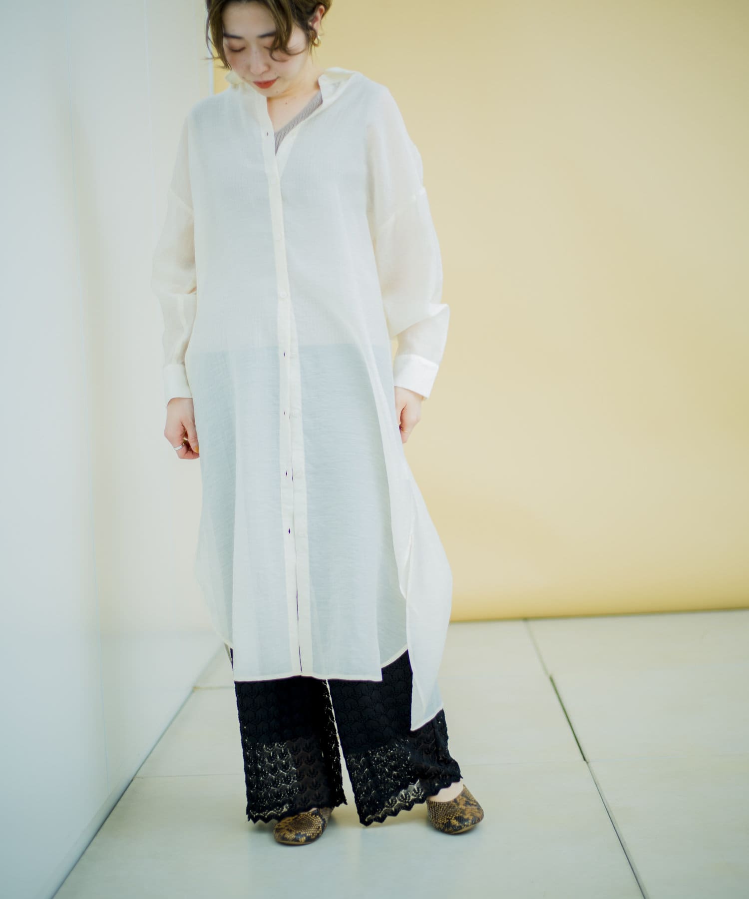 シアーシャツワンピース Thevon ゼヴォン レディース Pal Closet パルクローゼット パルグループ公式ファッション通販サイト