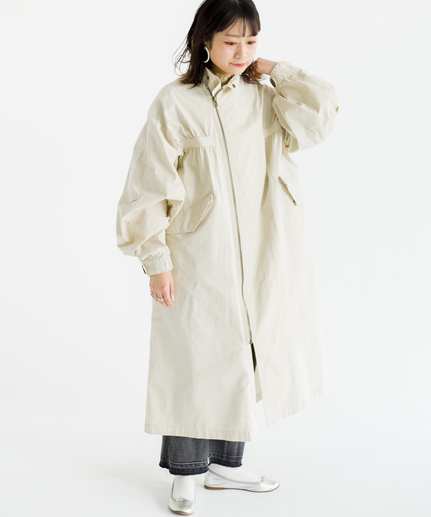 綿ツイルロングミリタリーコート Cpcm シーピーシーエム レディース Pal Closet パルクローゼット パルグループ公式ファッション通販サイト