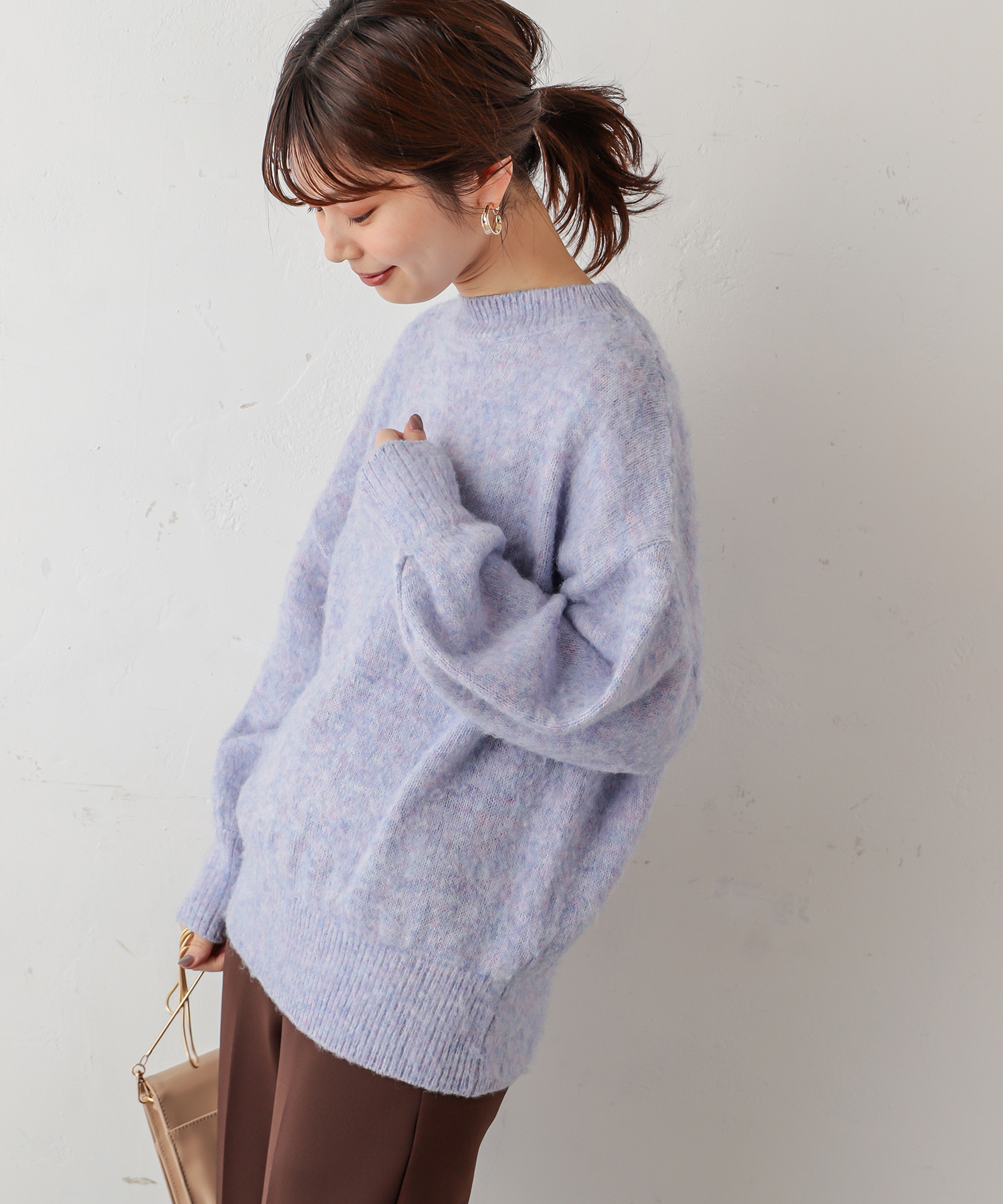 natural couture(ナチュラルクチュール) fuwafuwa杢もくニット