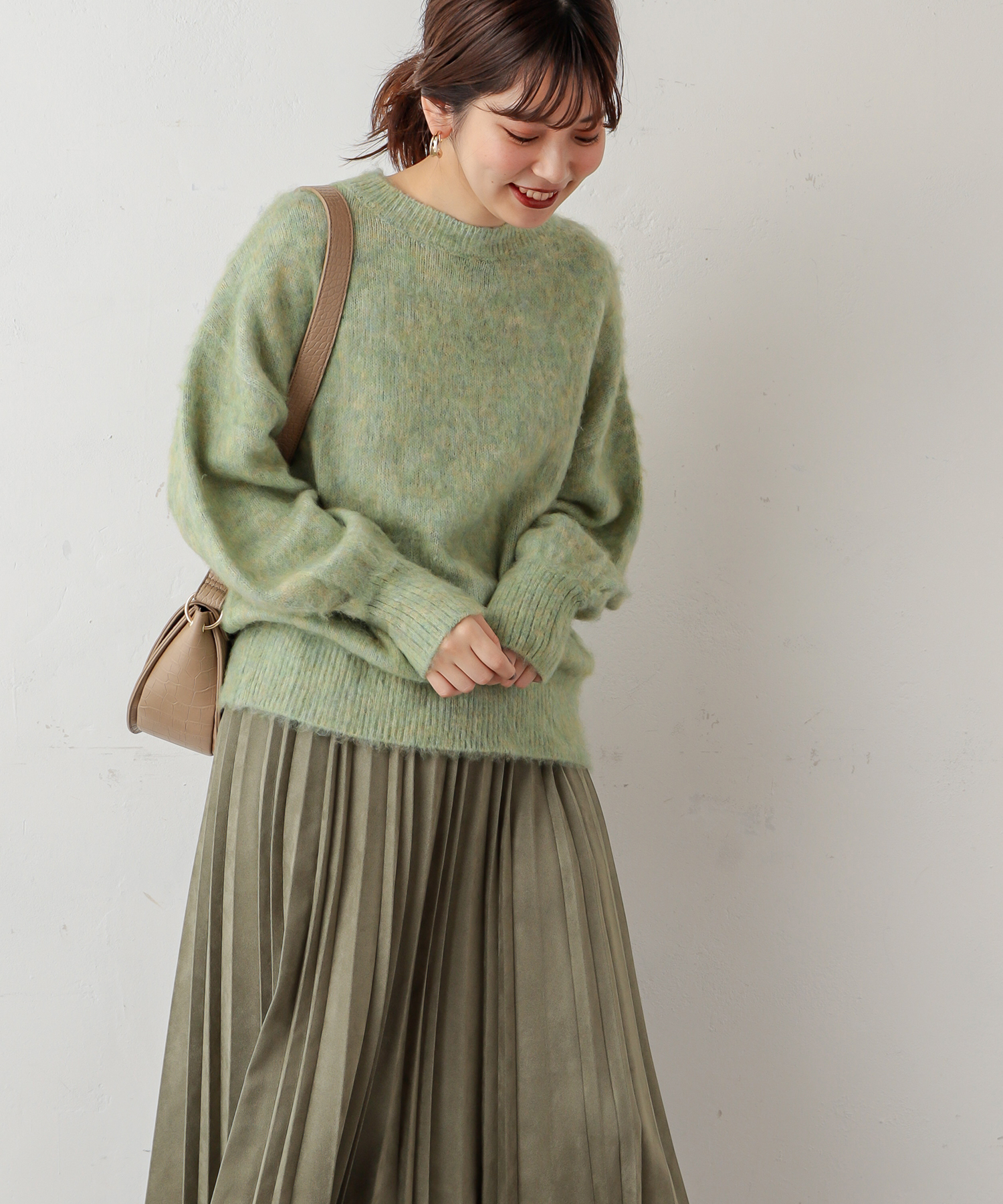 natural couture(ナチュラルクチュール) fuwafuwa杢もくニット