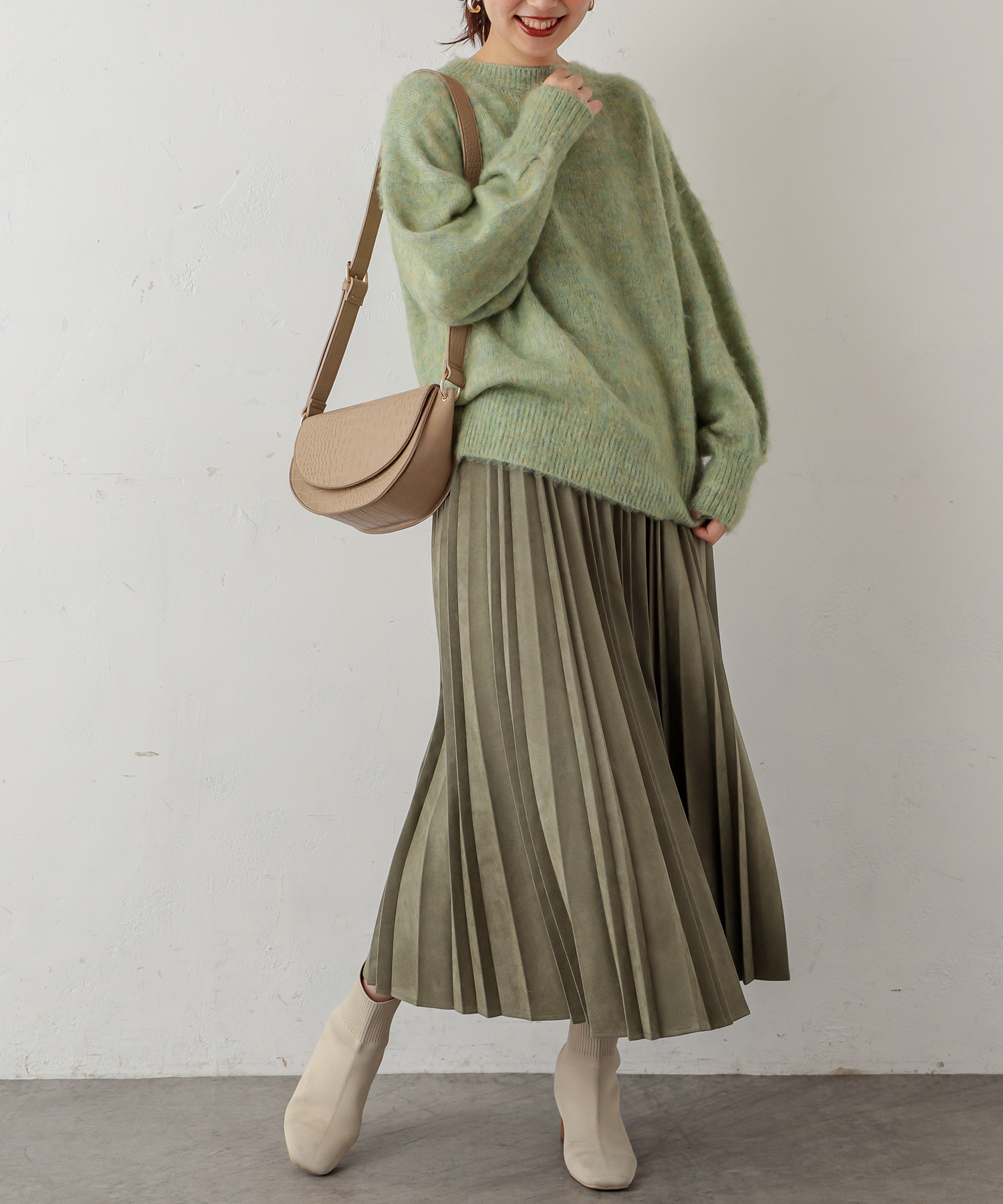 natural couture(ナチュラルクチュール) fuwafuwa杢もくニット