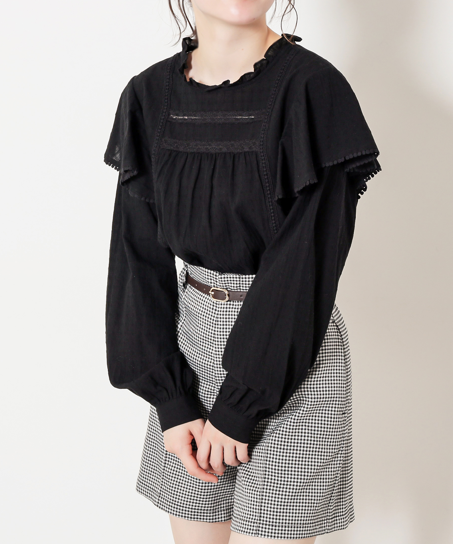 ドビー肩フリルブラウス Olive Des Olive オリーブ デ オリーブ レディース Pal Closet パルクローゼット パルグループ公式ファッション通販サイト