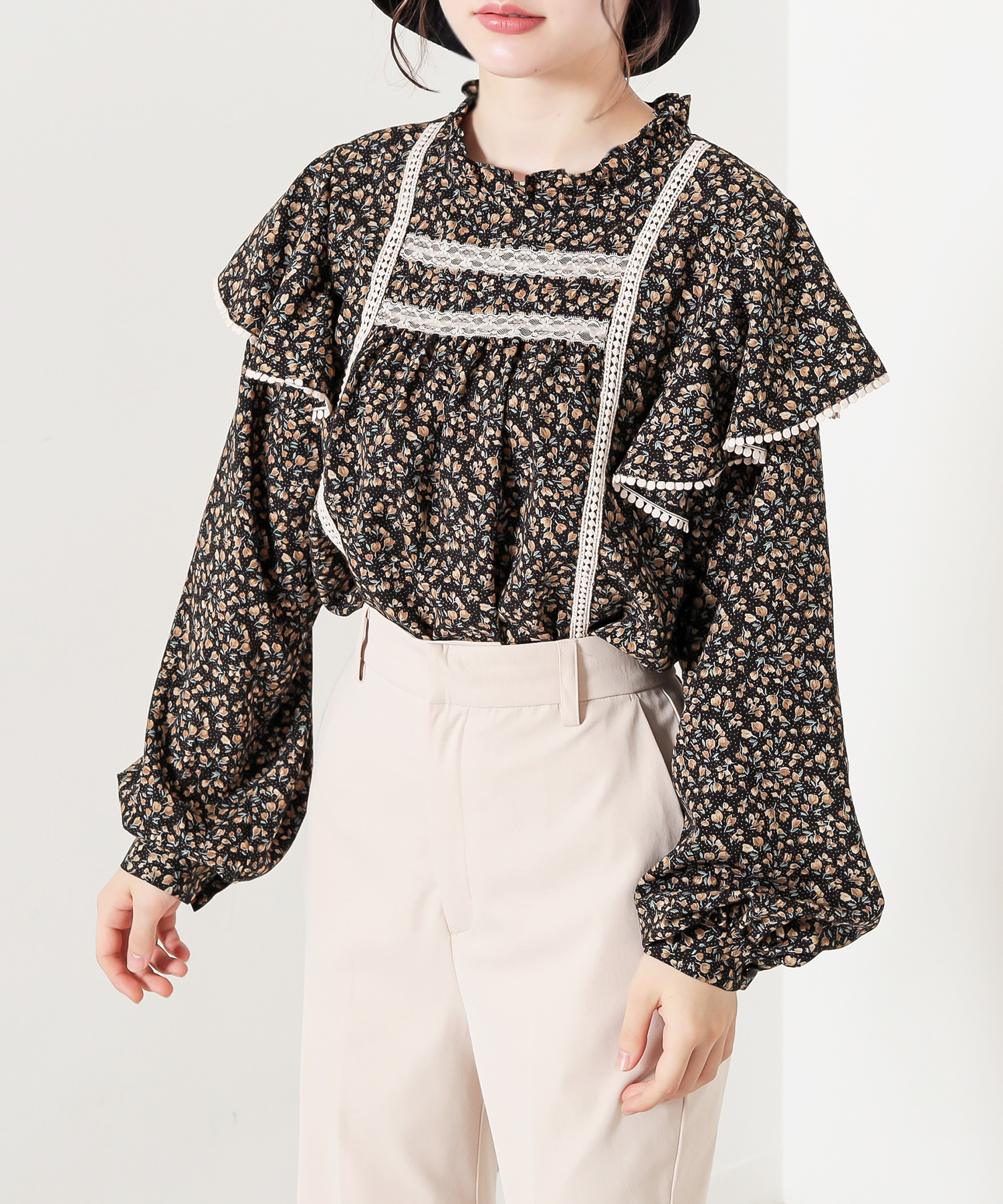 ドビー肩フリルブラウス Olive Des Olive オリーブ デ オリーブ レディース Pal Closet パルクローゼット パルグループ公式ファッション通販サイト