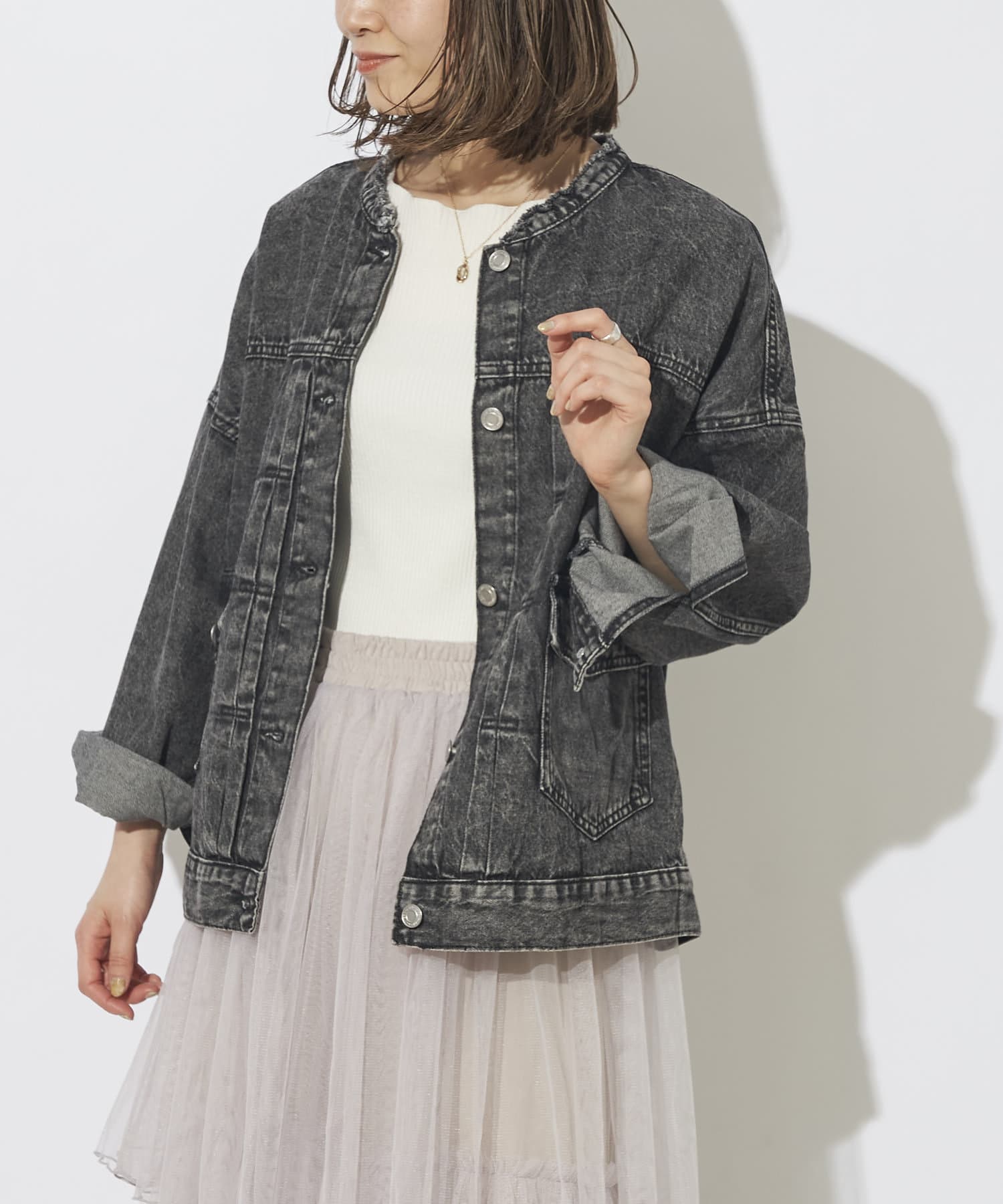 ライトオンスノーカラージャケット Prose Verse プロズヴェール レディース Pal Closet パルクローゼット パルグループ公式ファッション通販サイト