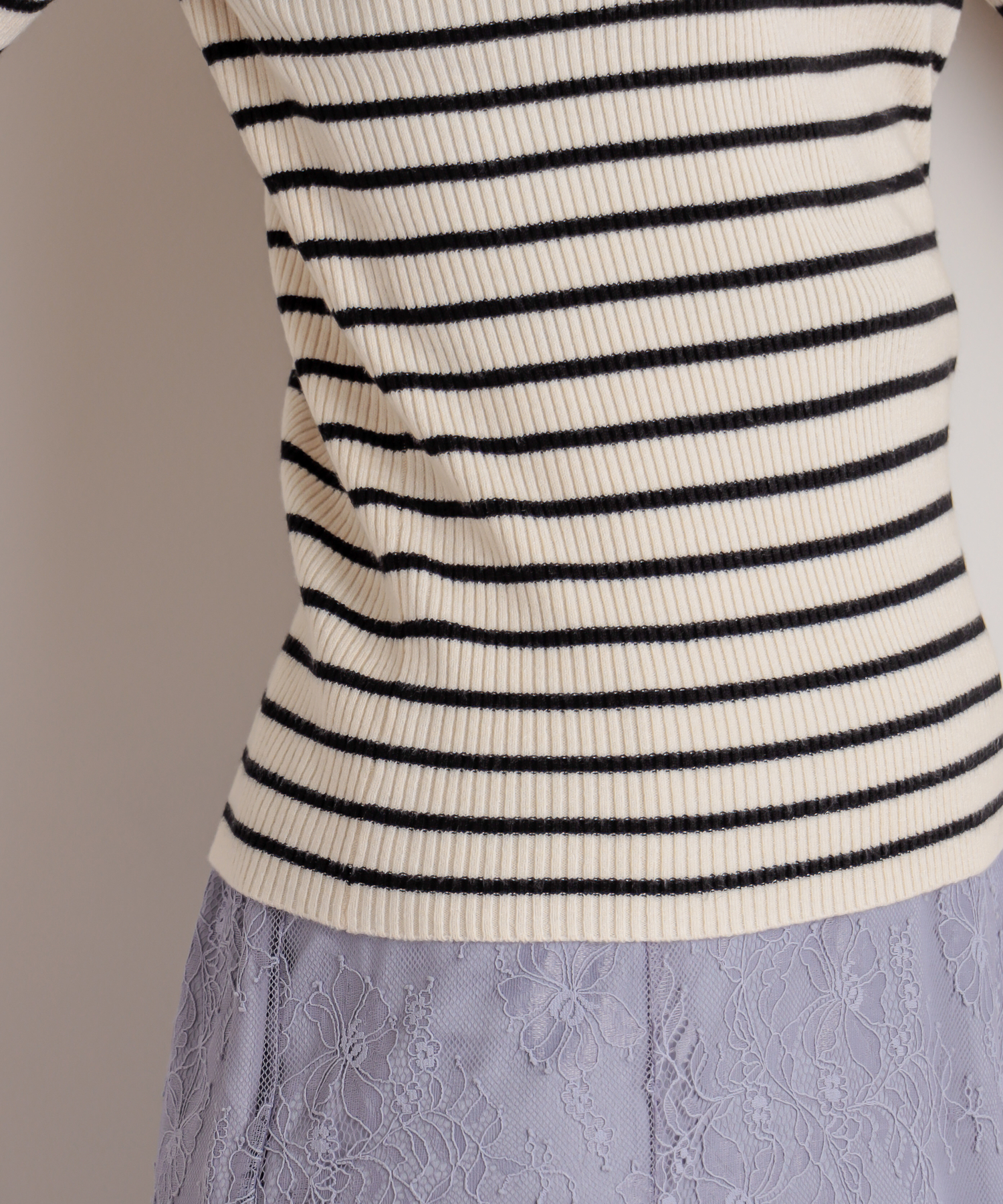 natural couture(ナチュラルクチュール) もちもちベーシックリブタートル