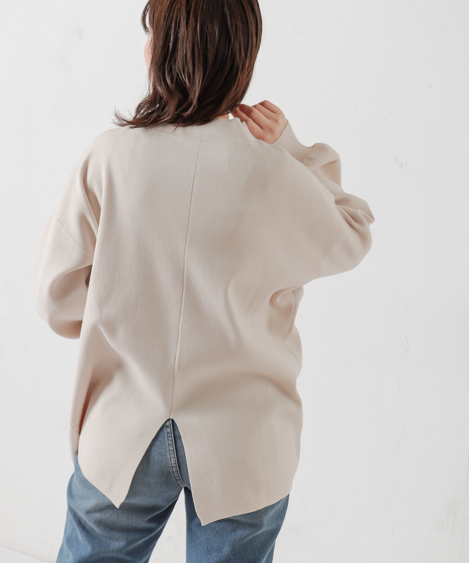 バックスリットハイネックニット | natural couture(ナチュラル