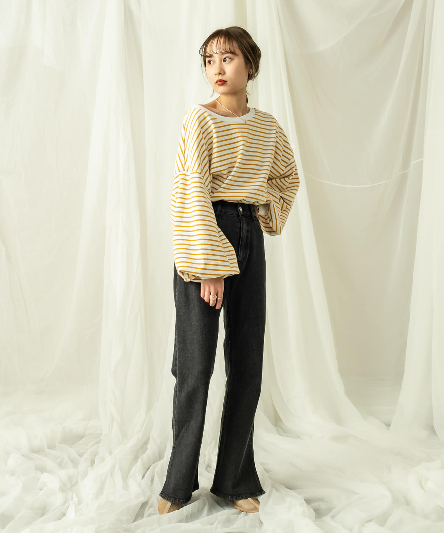 Mline Web限定 バルーン袖カットソー Mystic ミスティック レディース Pal Closet パルクローゼット パルグループ公式ファッション通販サイト