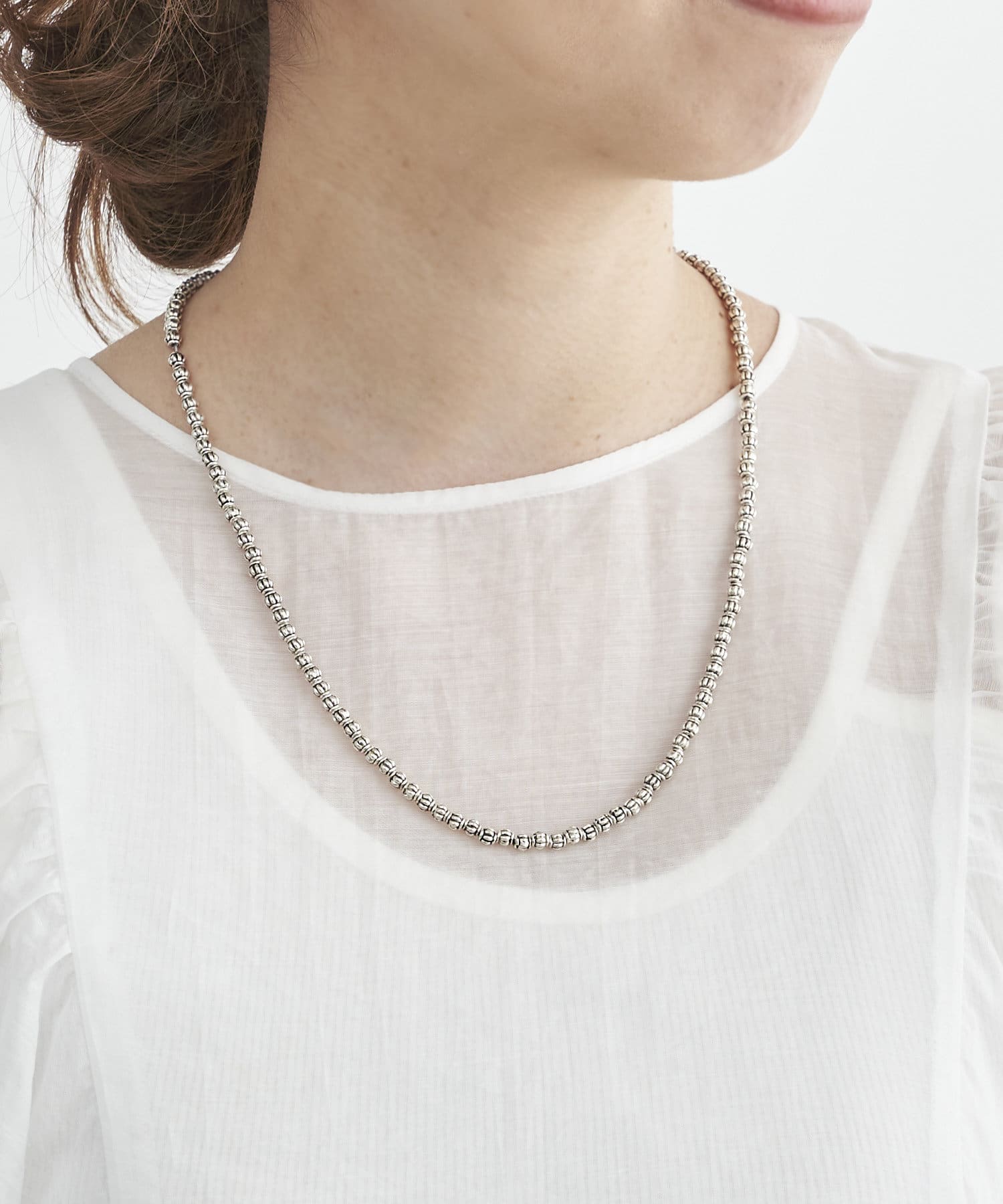 シルバーデザインビーズネックレス Doudou ドゥドゥ レディース Pal Closet パルクローゼット パルグループ公式ファッション通販サイト