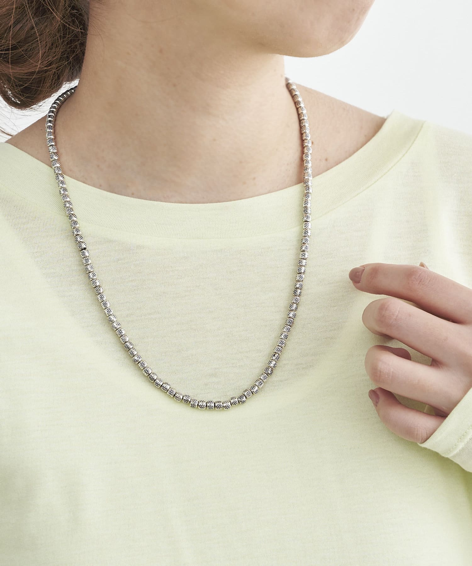 シルバーデザインビーズネックレス Doudou ドゥドゥ レディース Pal Closet パルクローゼット パルグループ公式ファッション通販サイト