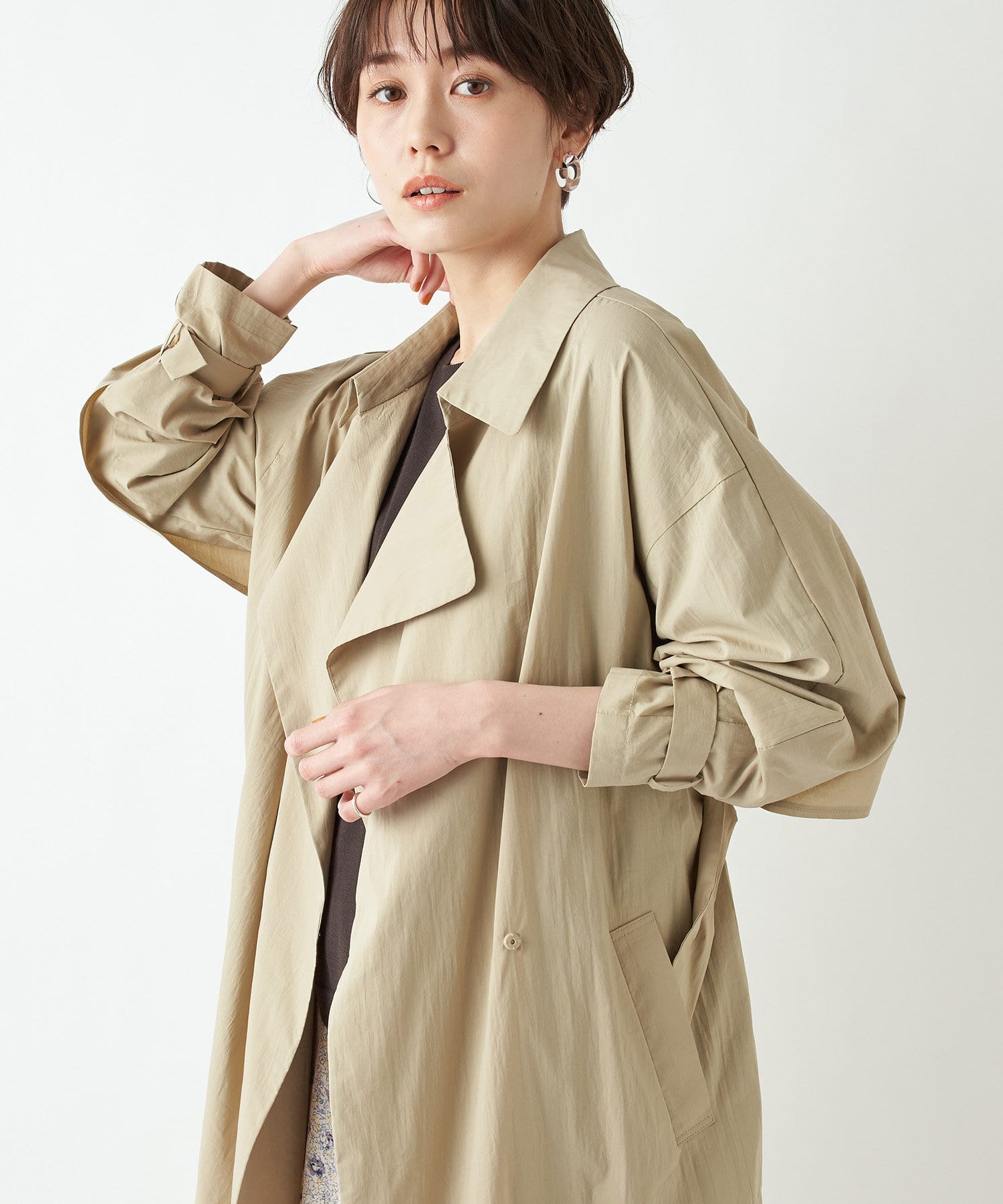 品質一番の トレンチ風ナイロンコート drenriquejmariani.com