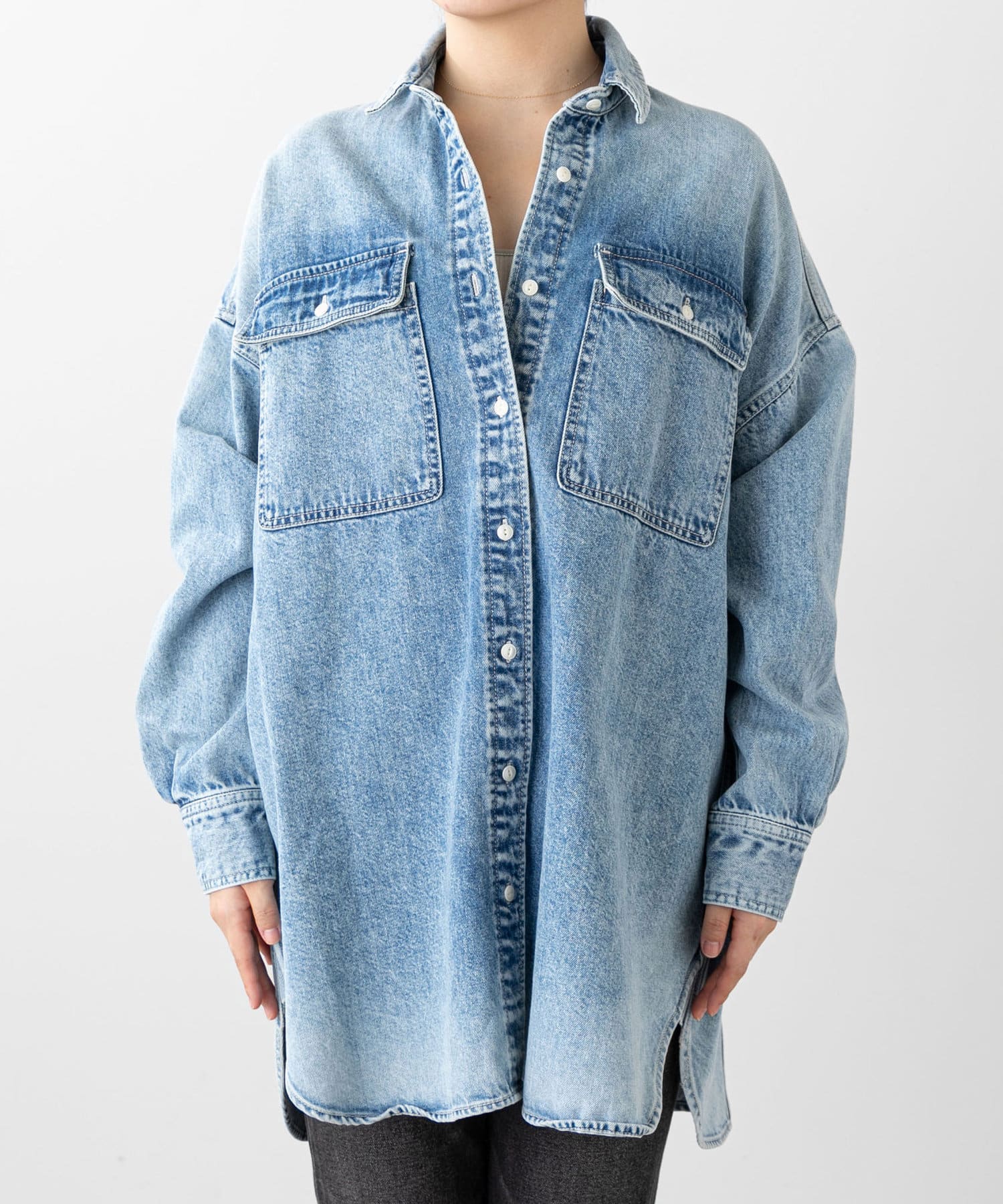 ウィムガゼットDENIMシャツワンピース