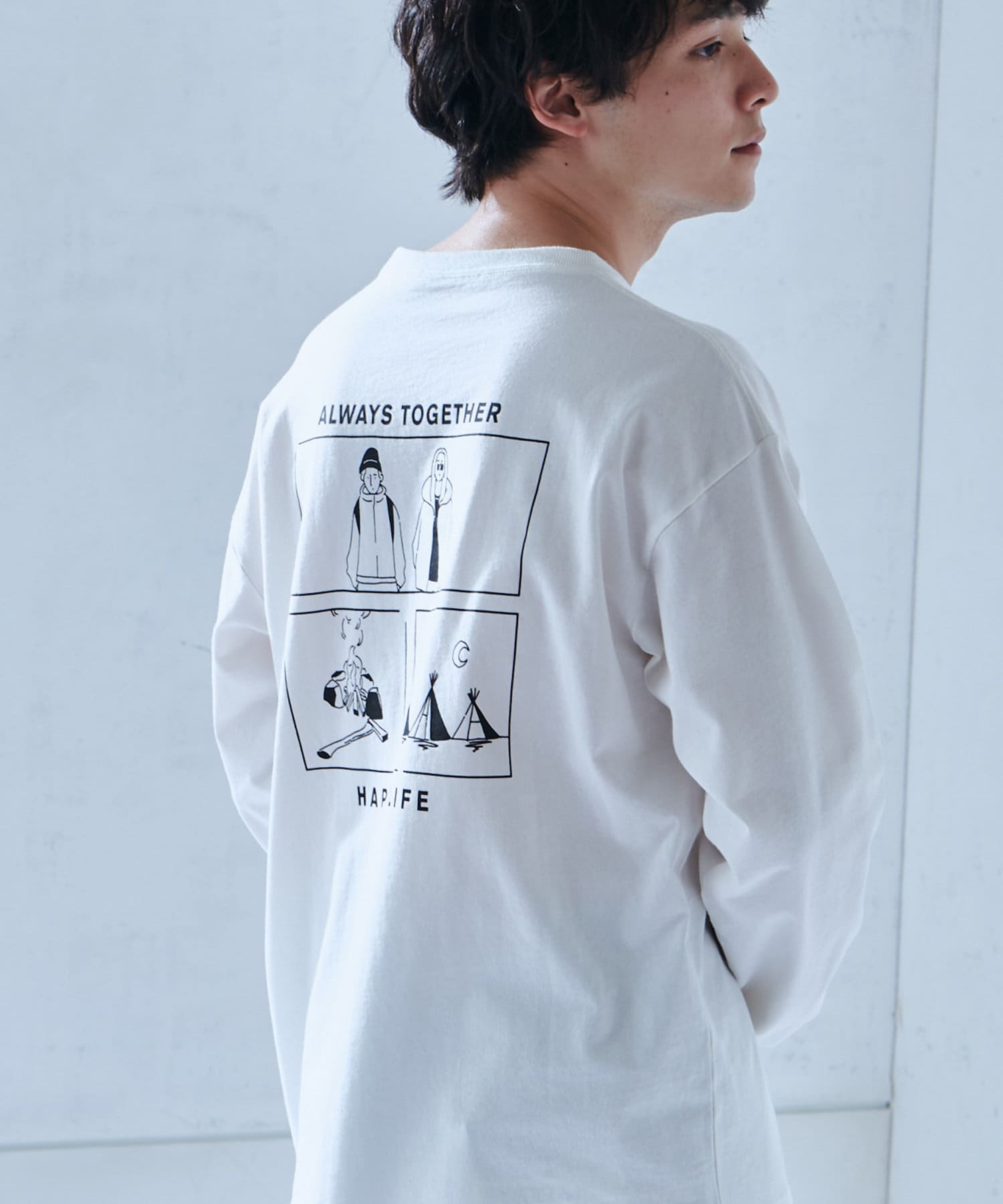 チルアウトイラストプリントロンt Discoat ディスコート メンズ Pal Closet パルクローゼット パルグループ公式ファッション通販サイト