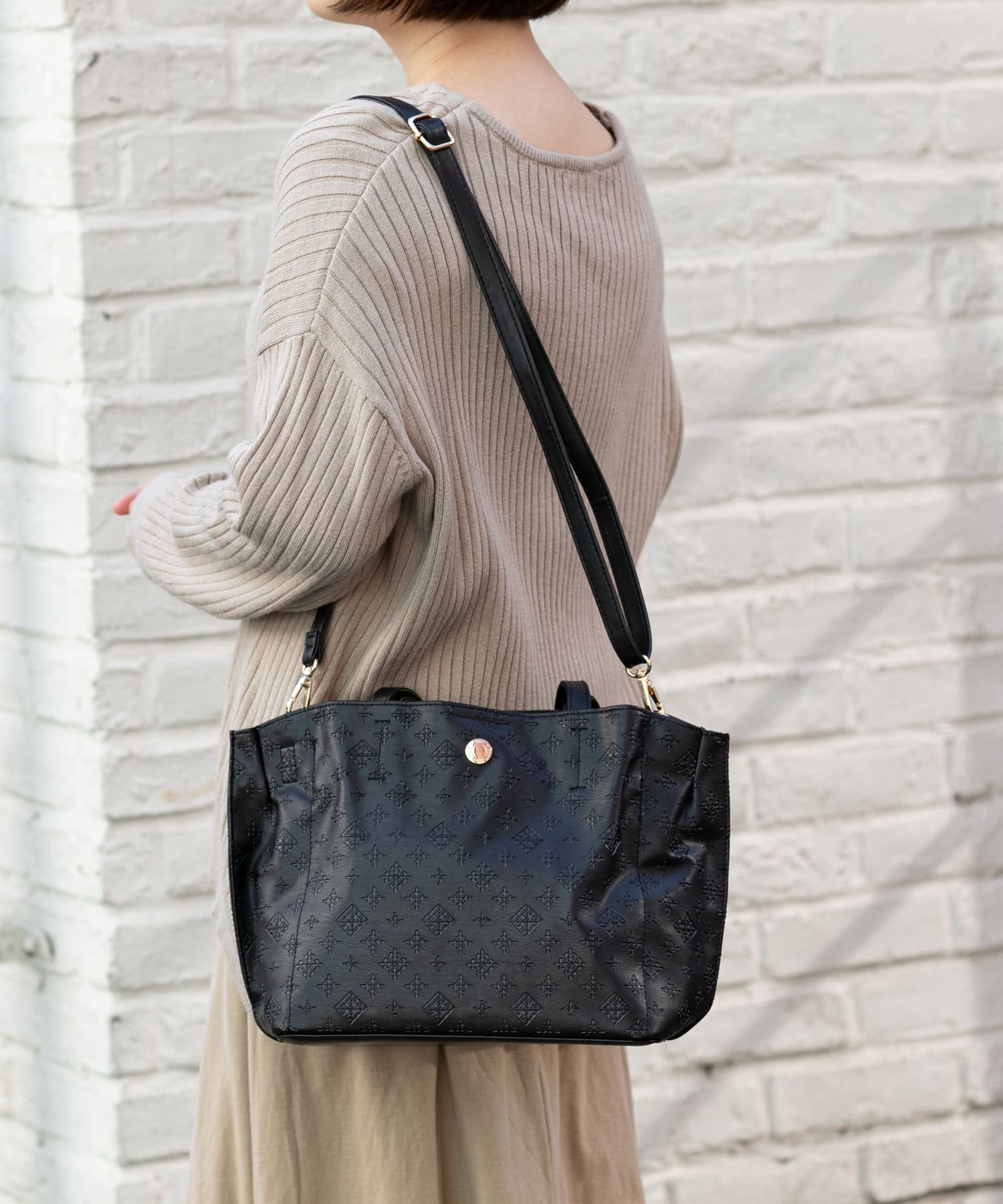 フェイクレザー型押し ベーシックトートバッグ Daily Russet デイリー ラシット レディース Pal Closet パルクローゼット パルグループ公式ファッション通販サイト