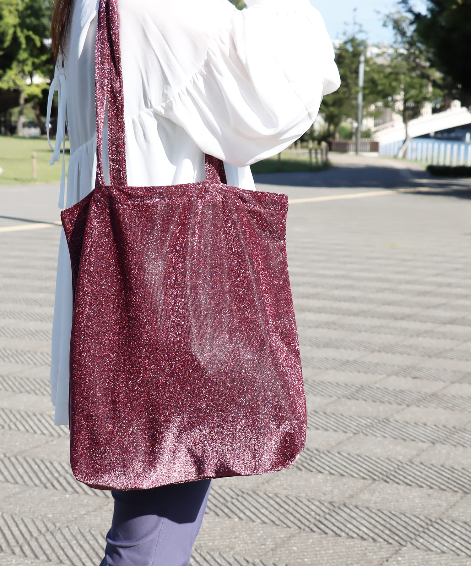 Asoko ラメトートバッグ 3coins スリーコインズ レディース Pal Closet パルクローゼット パルグループ公式ファッション通販サイト